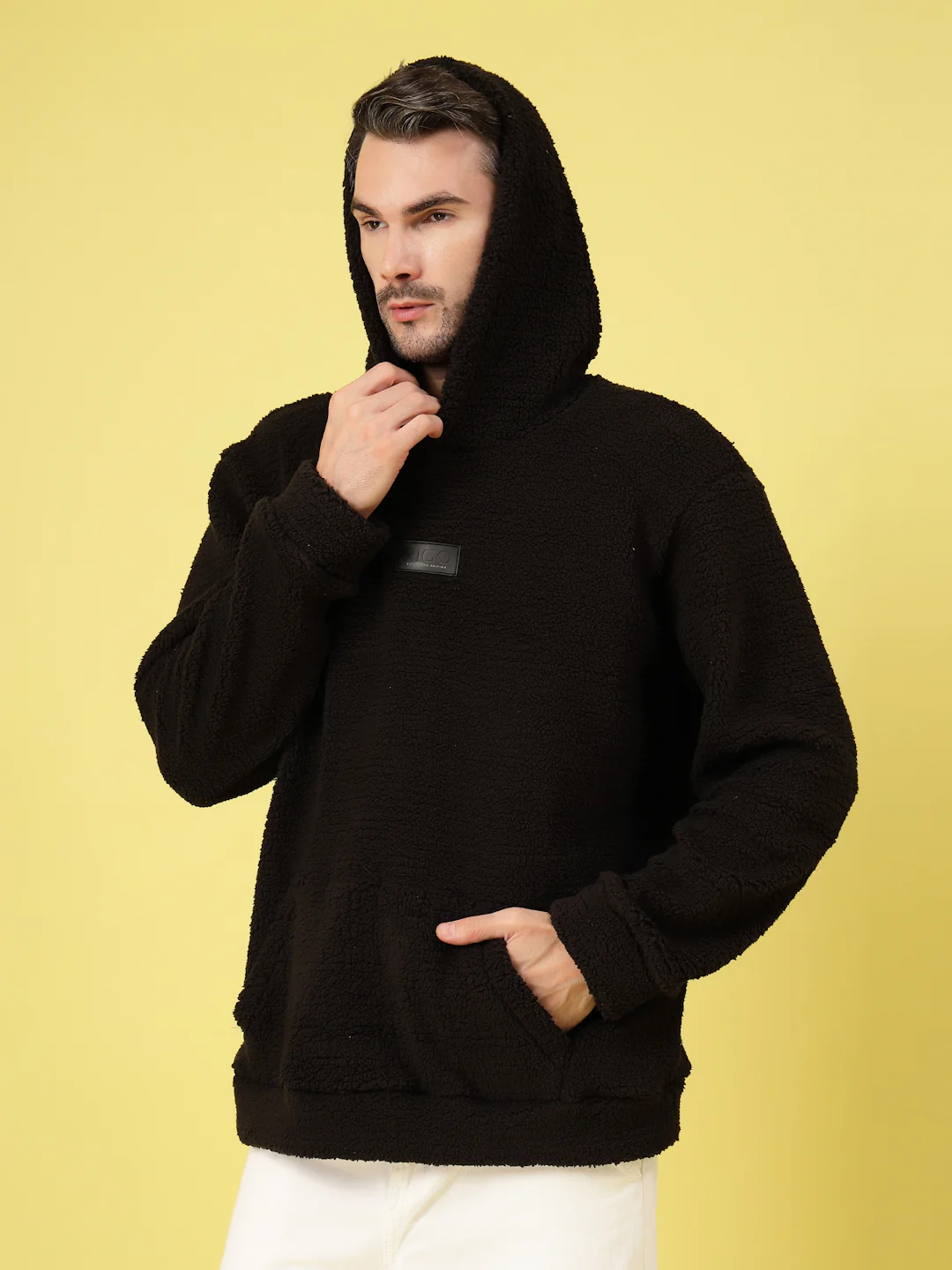 Men Black Oversized Sweatshirt - Image 3