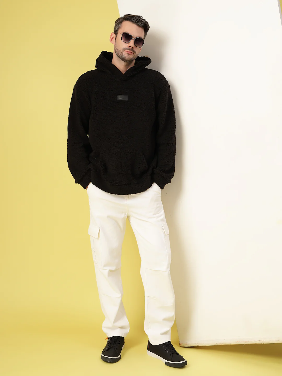 Men Black Oversized Sweatshirt - Image 4