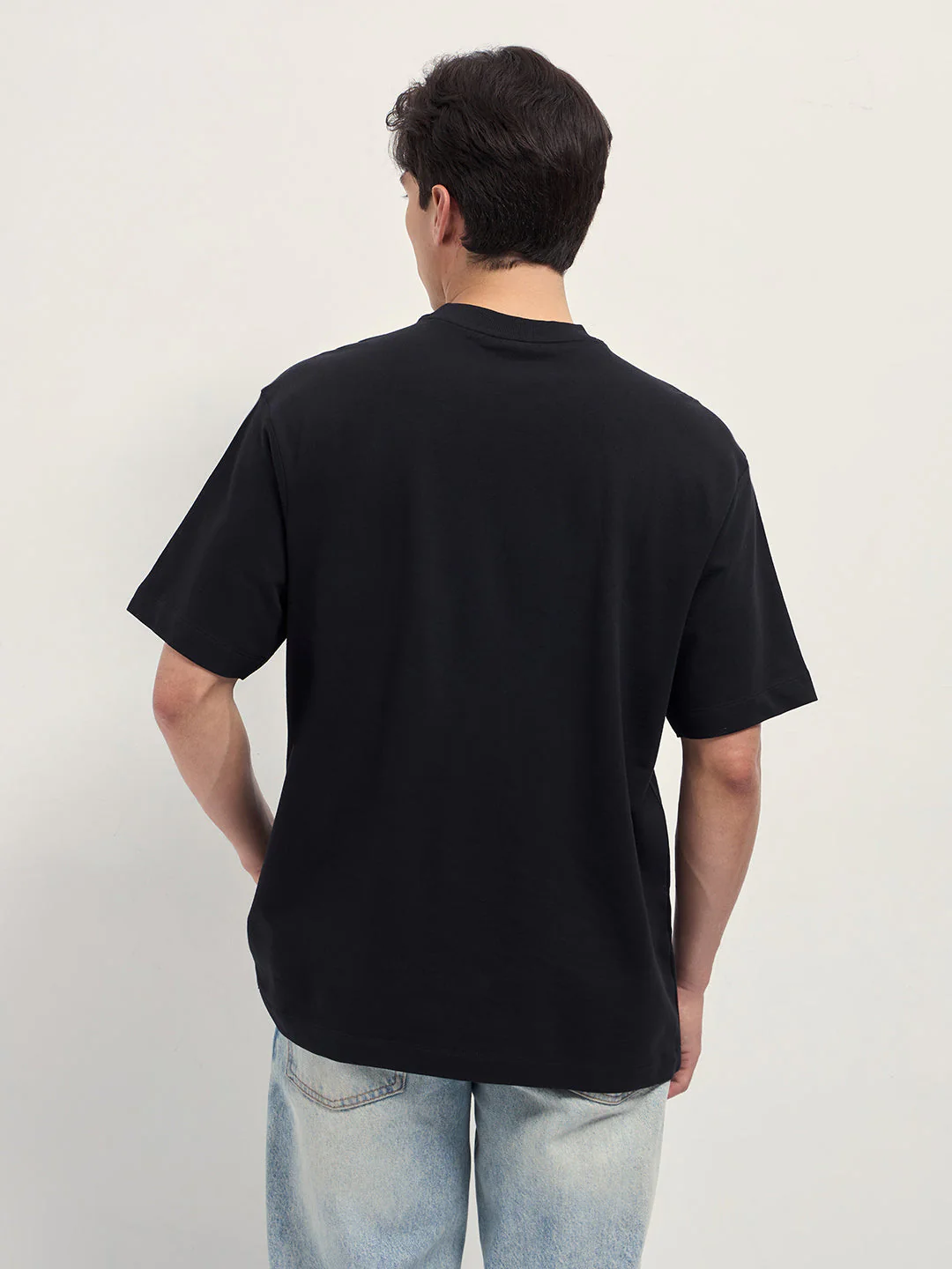 Men Black Oversized T-Shirt - Image 2