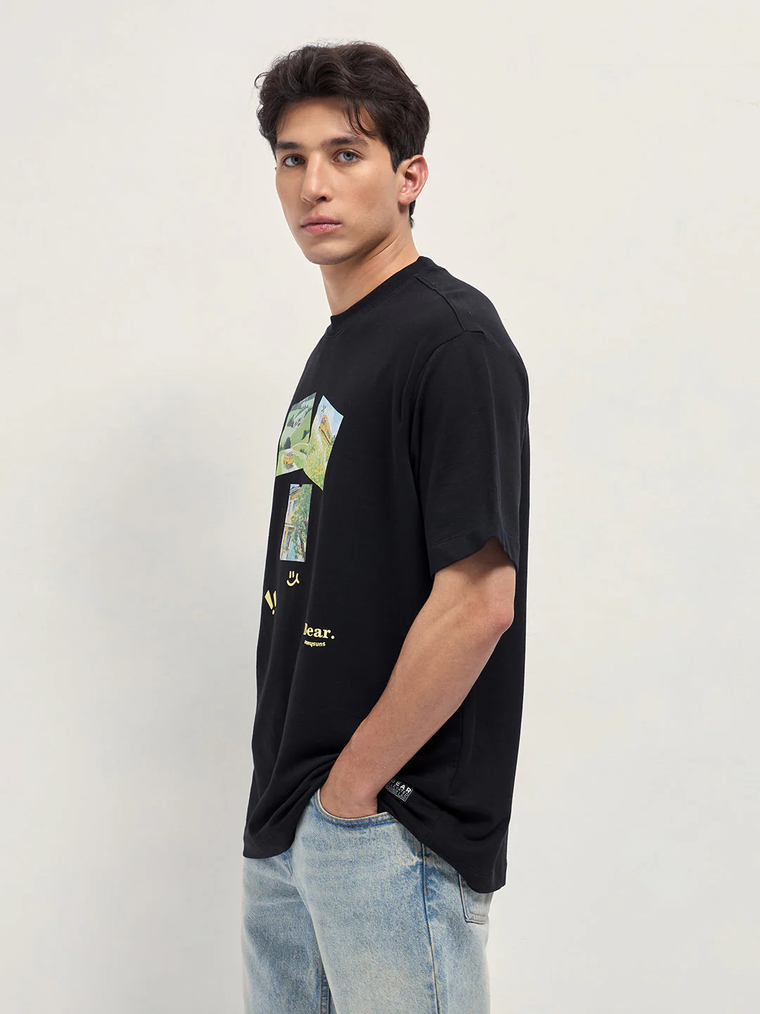 Men Black Oversized T-Shirt - Image 3