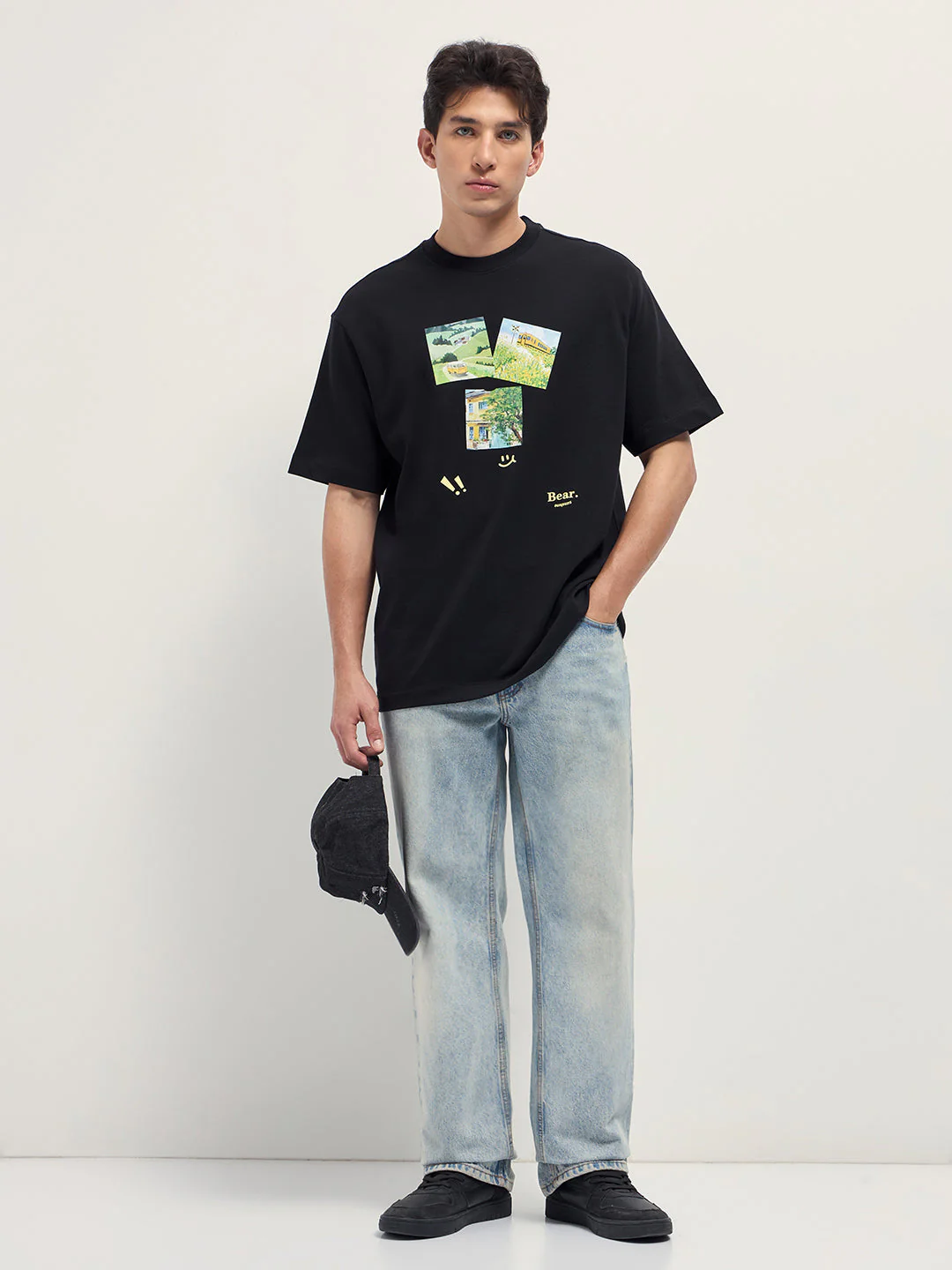 Men Black Oversized T-Shirt - Image 4