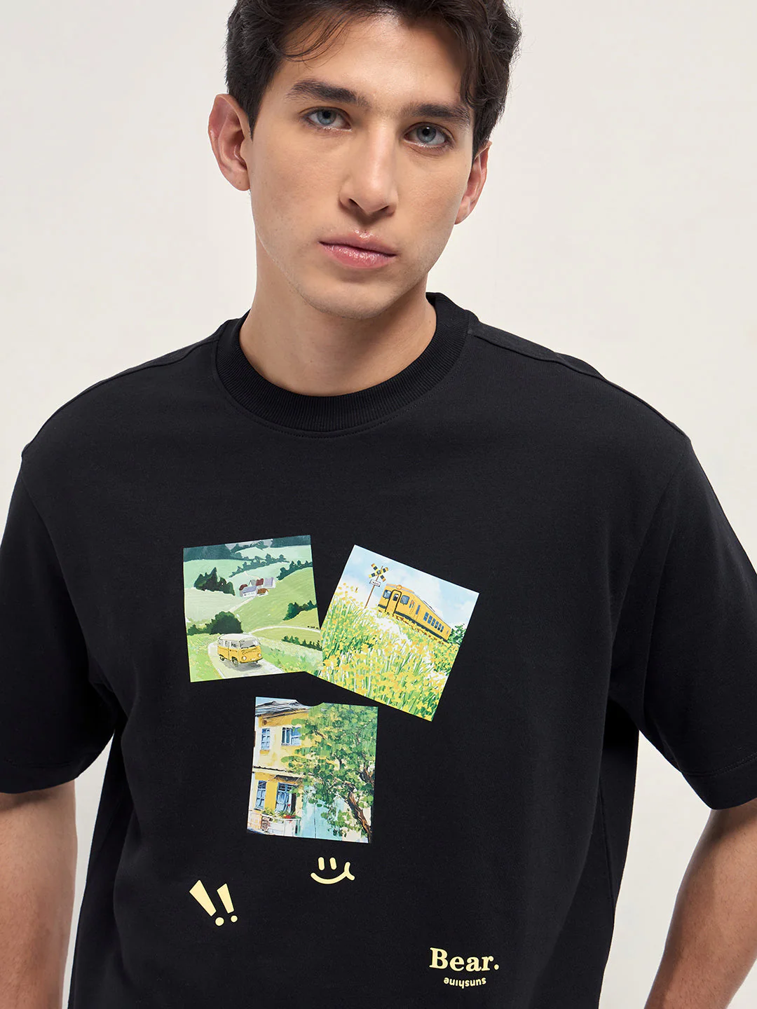 Men Black Oversized T-Shirt - Image 5