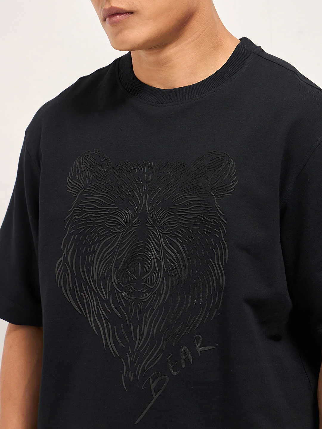 Men Black Oversized T-Shirt - Image 5
