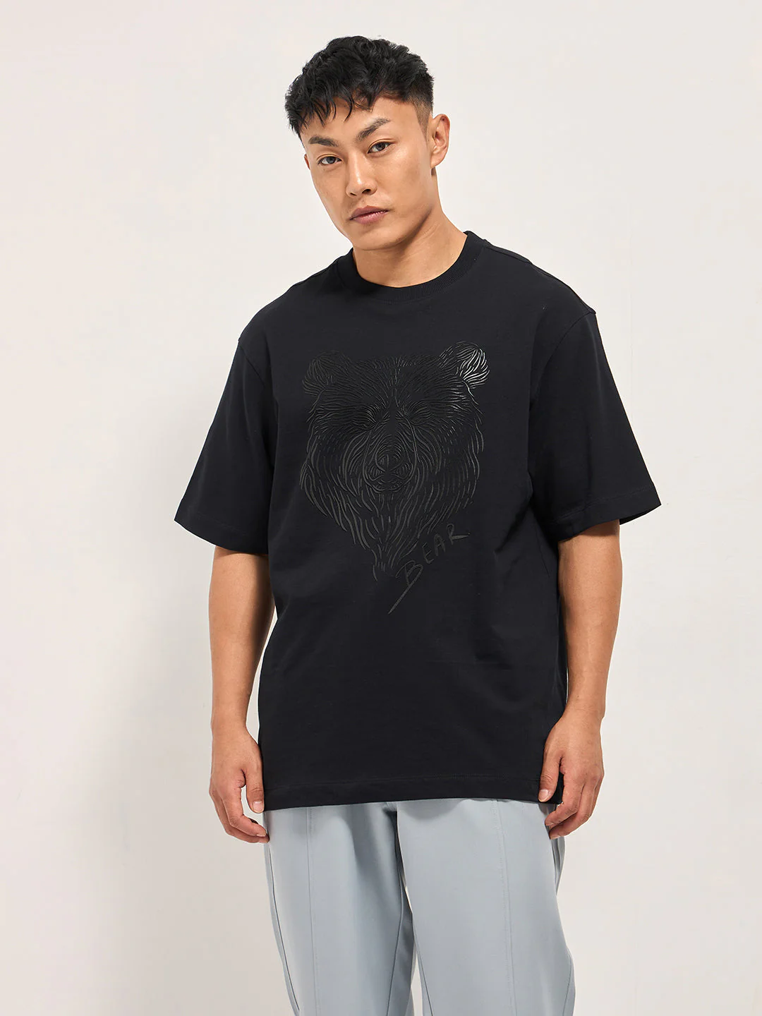 Men Black Oversized T-Shirt - Image 6