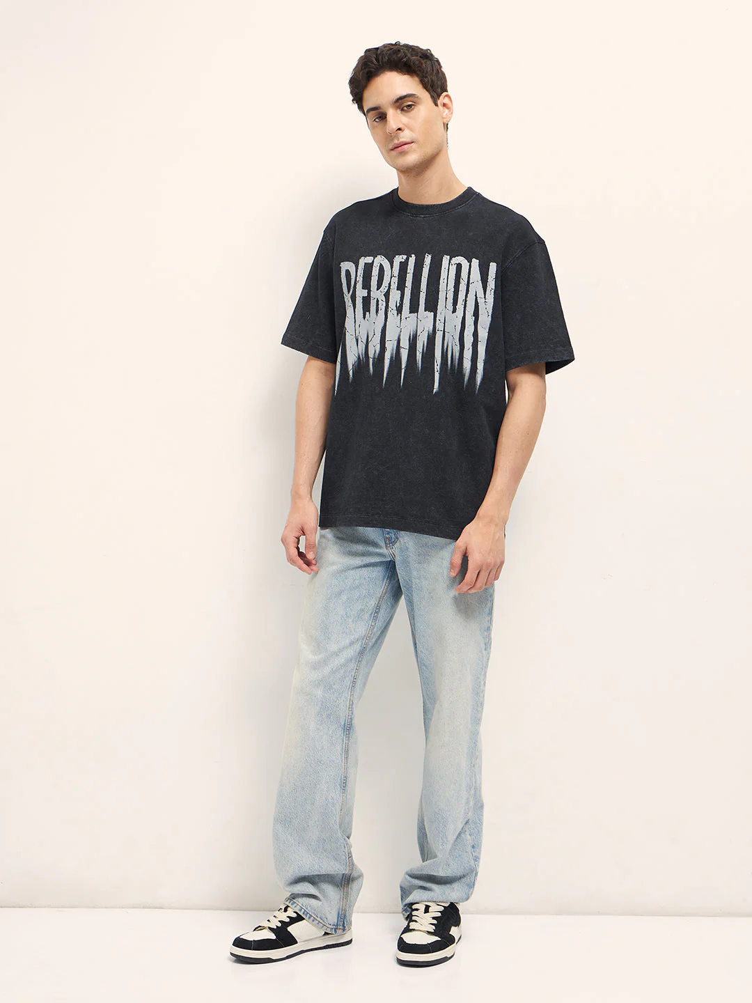 Men Black Oversized T-Shirt - Image 6