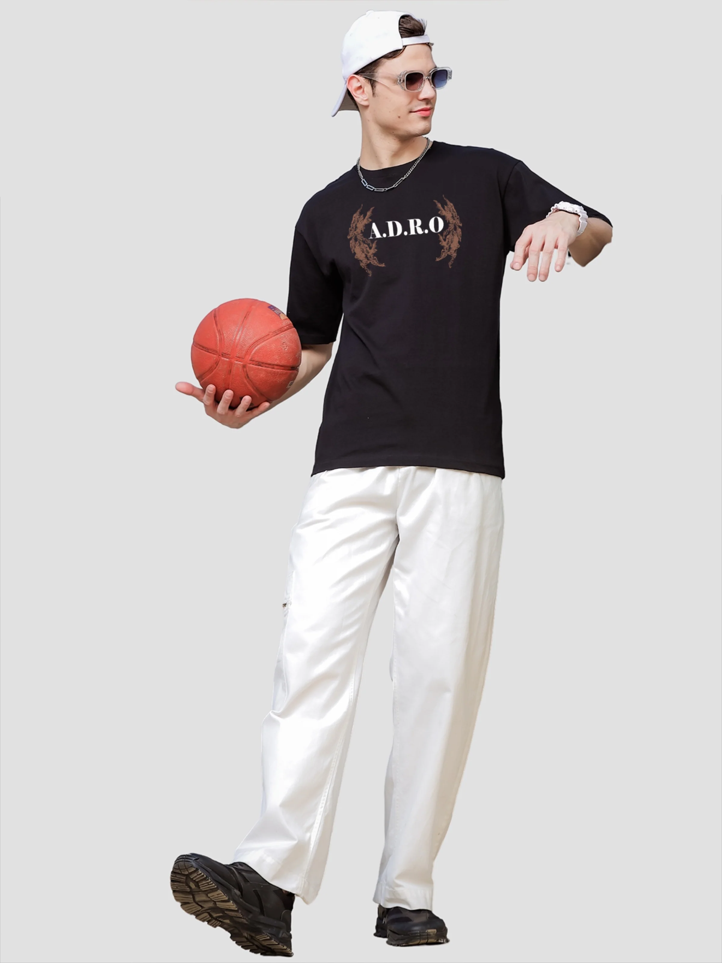 Men Black Oversized T-Shirt