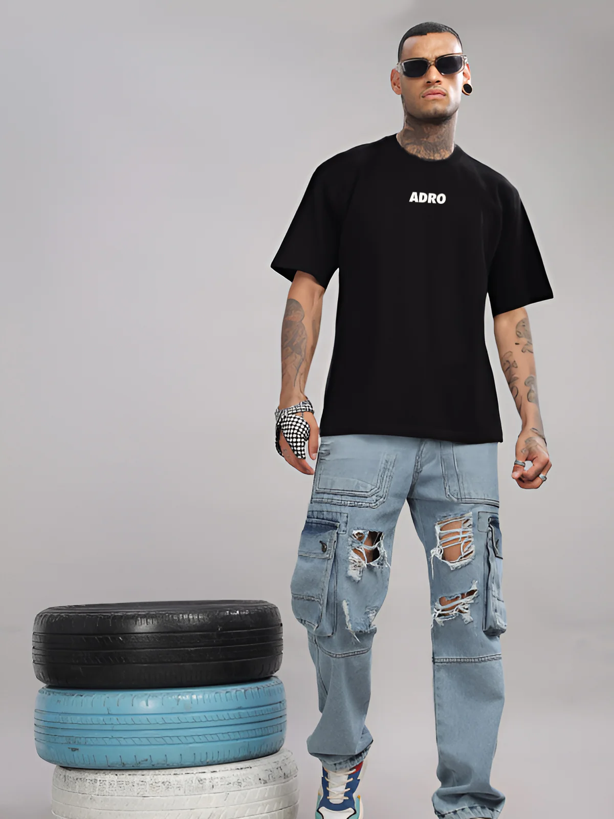 Men Black Oversized T-Shirt - Image 3