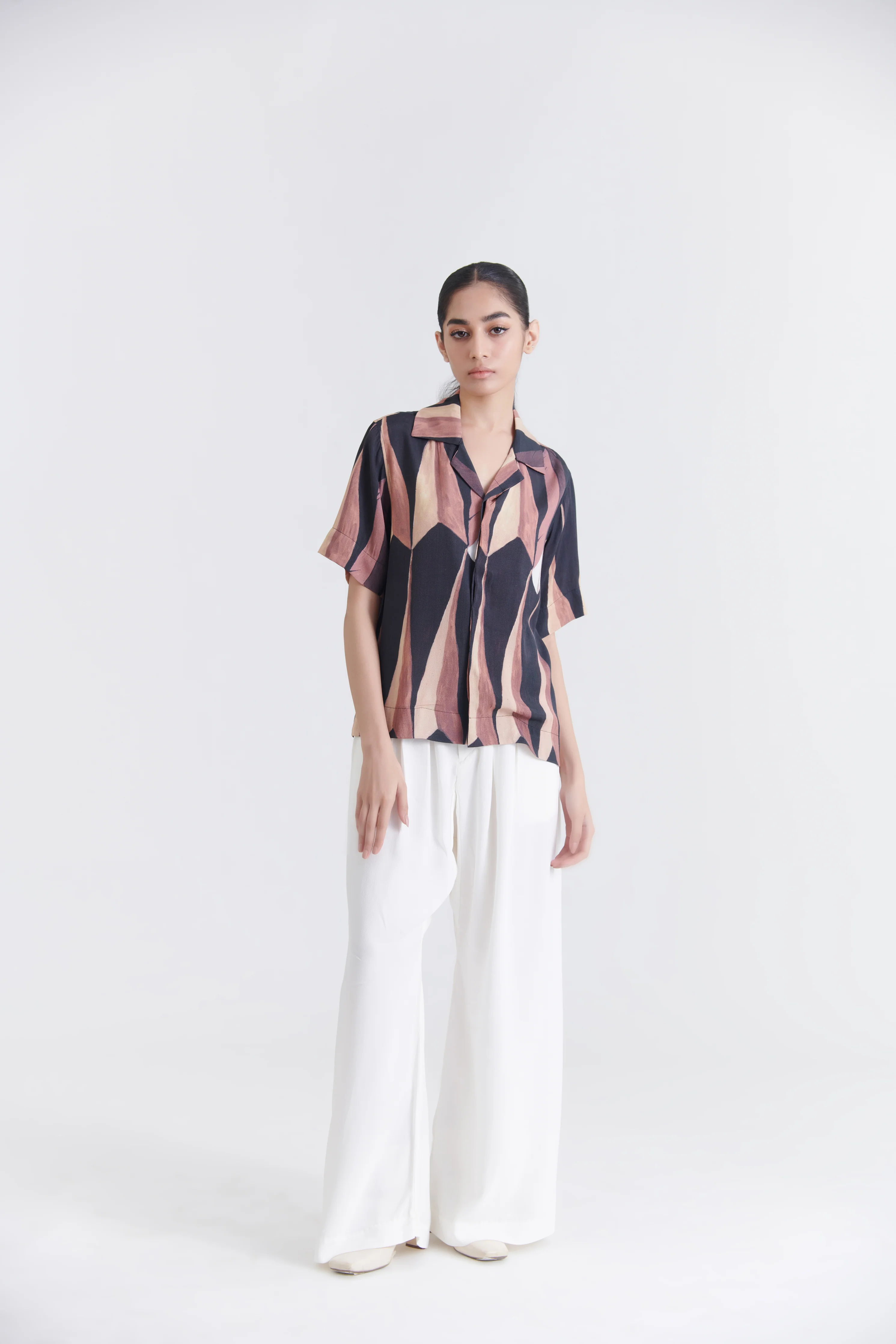 Unisex Black Pandan Resort Cotton Shirt - Image 5