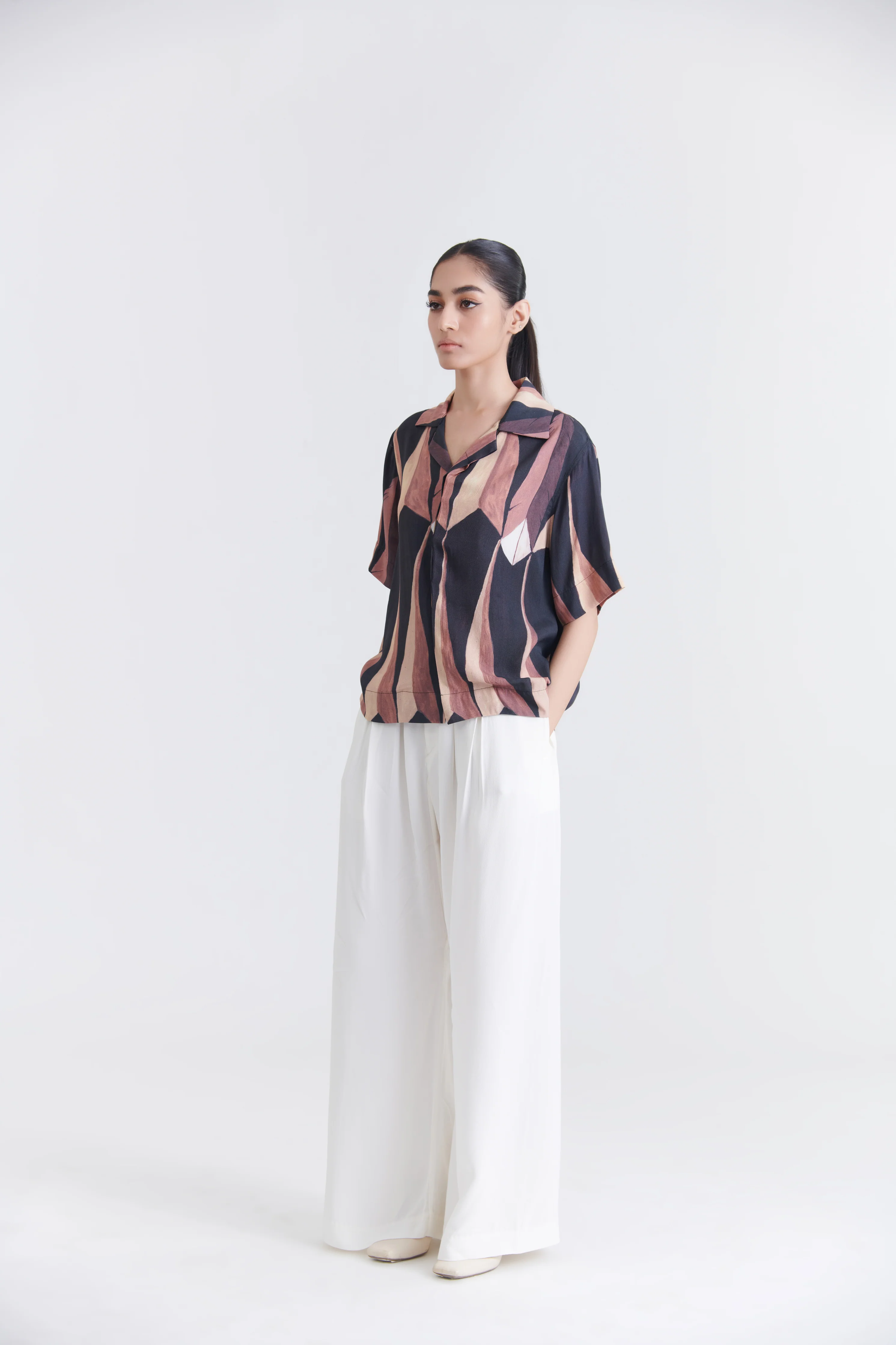 Unisex Black Pandan Resort Cotton Shirt - Image 6