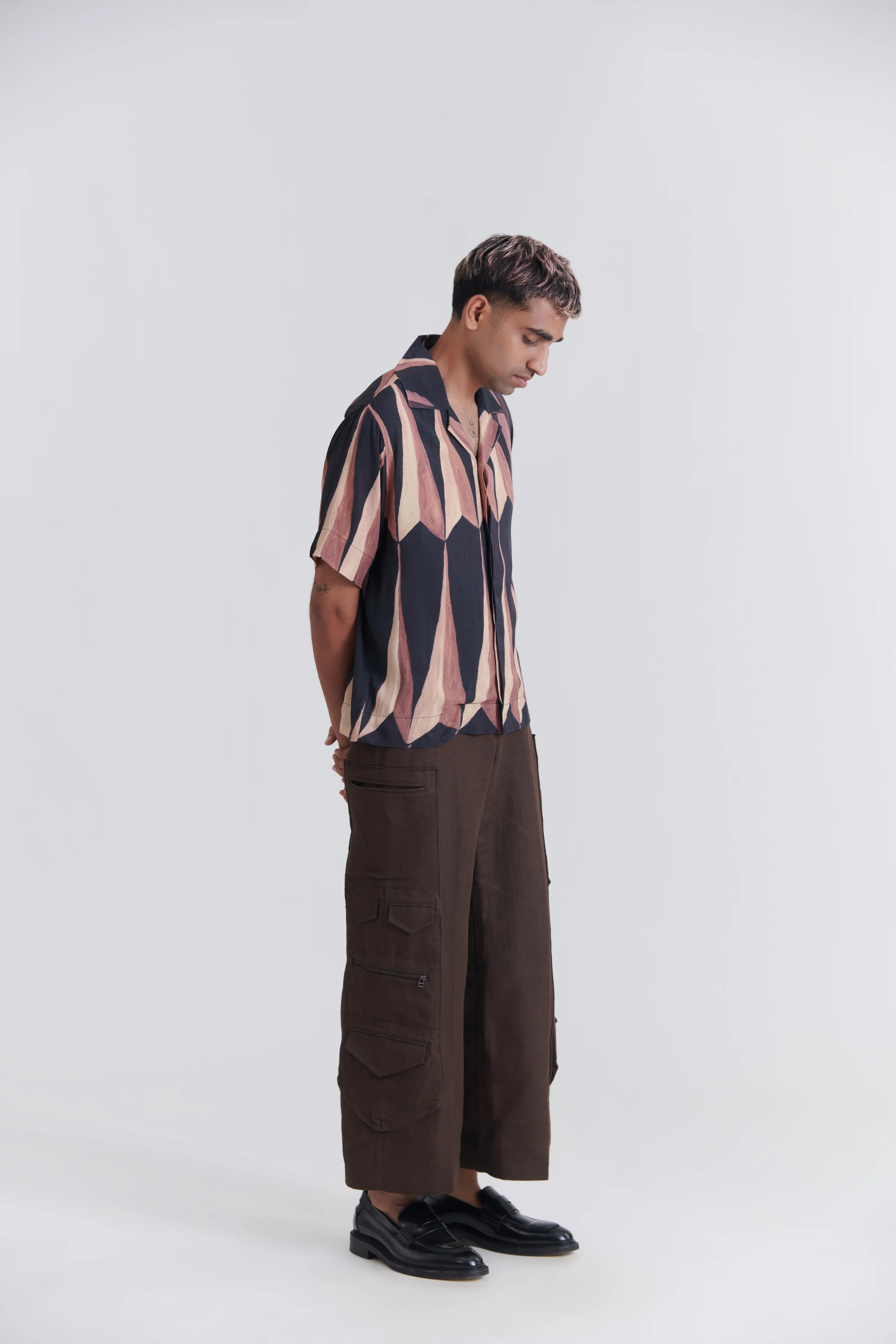 Unisex Black Pandan Resort Cotton Shirt - Image 7