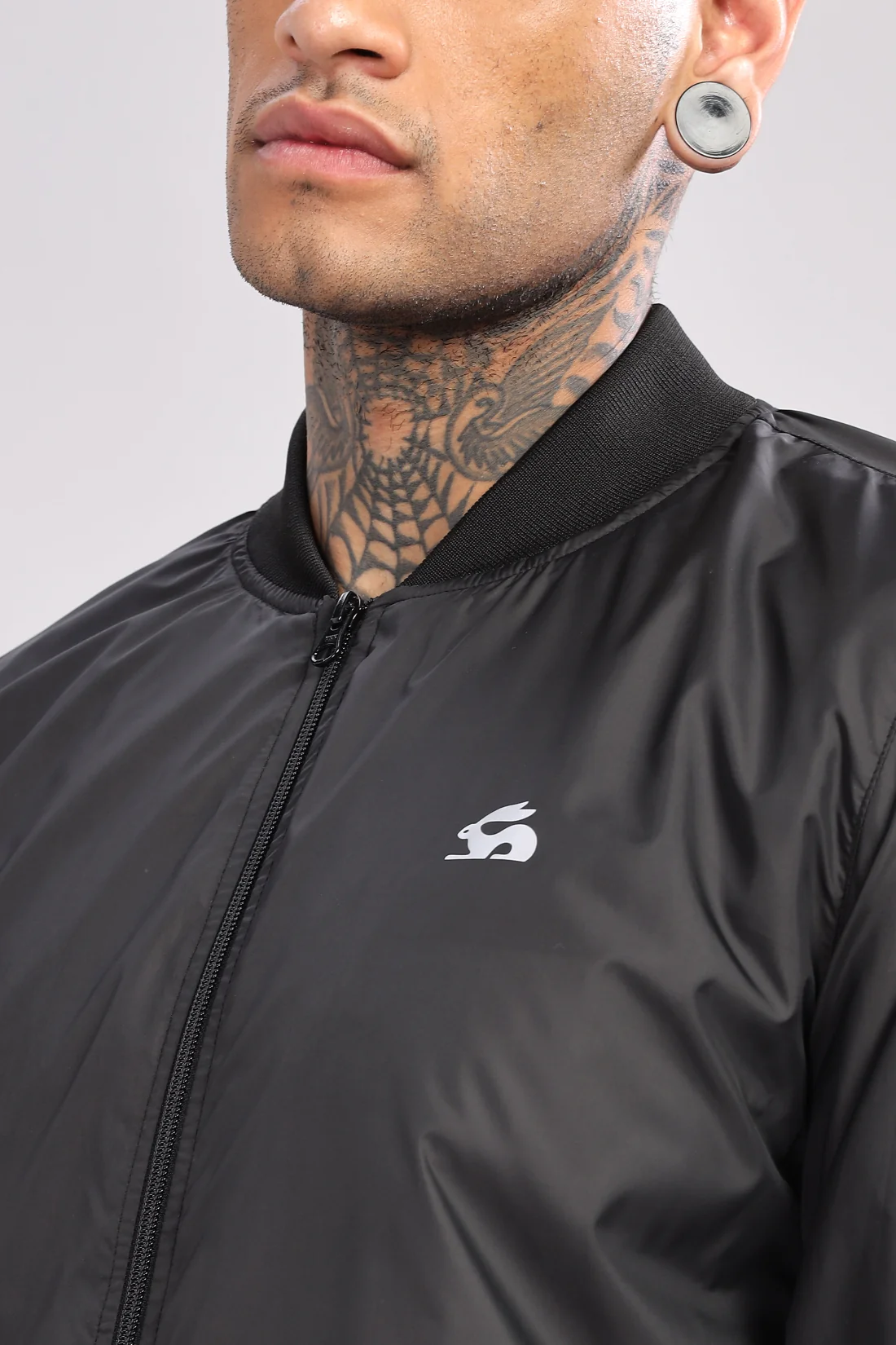 Men Black Polyester Winter Jacket - Image 3