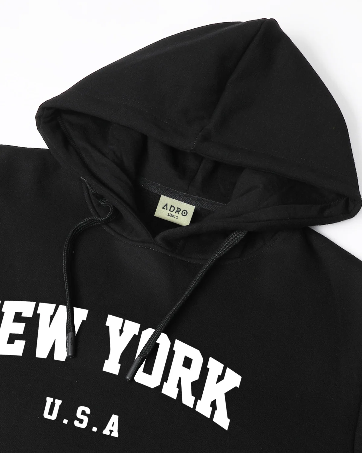 Men Black Printed Cotton Hoodie - Image 6