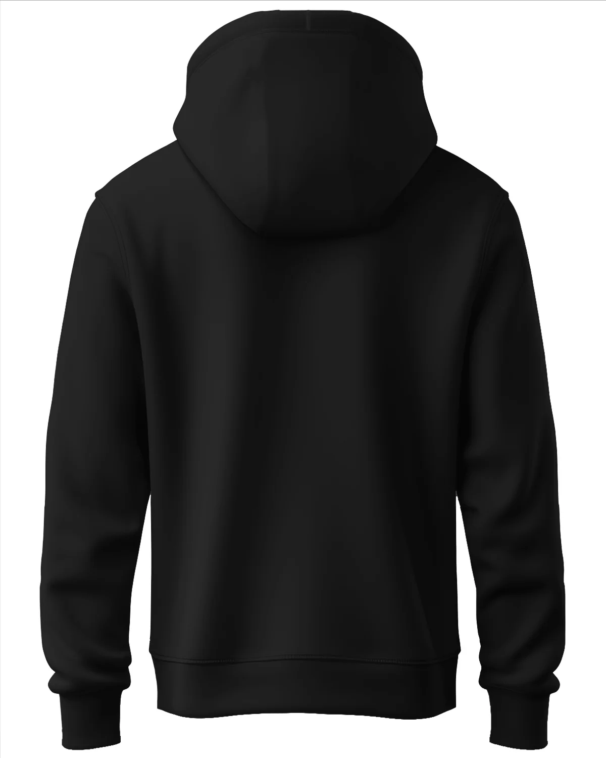 Men Black Printed Cotton Hoodie - Image 4