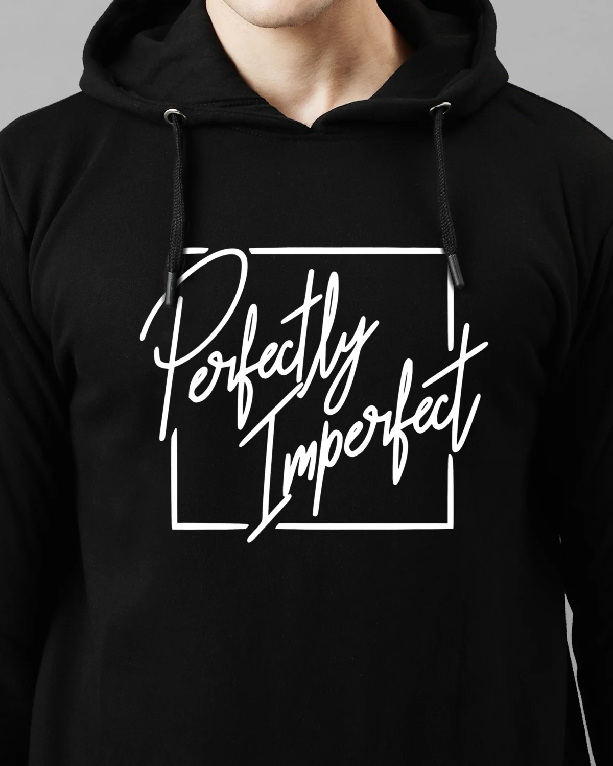 Men Black Printed Hoodie - Image 4