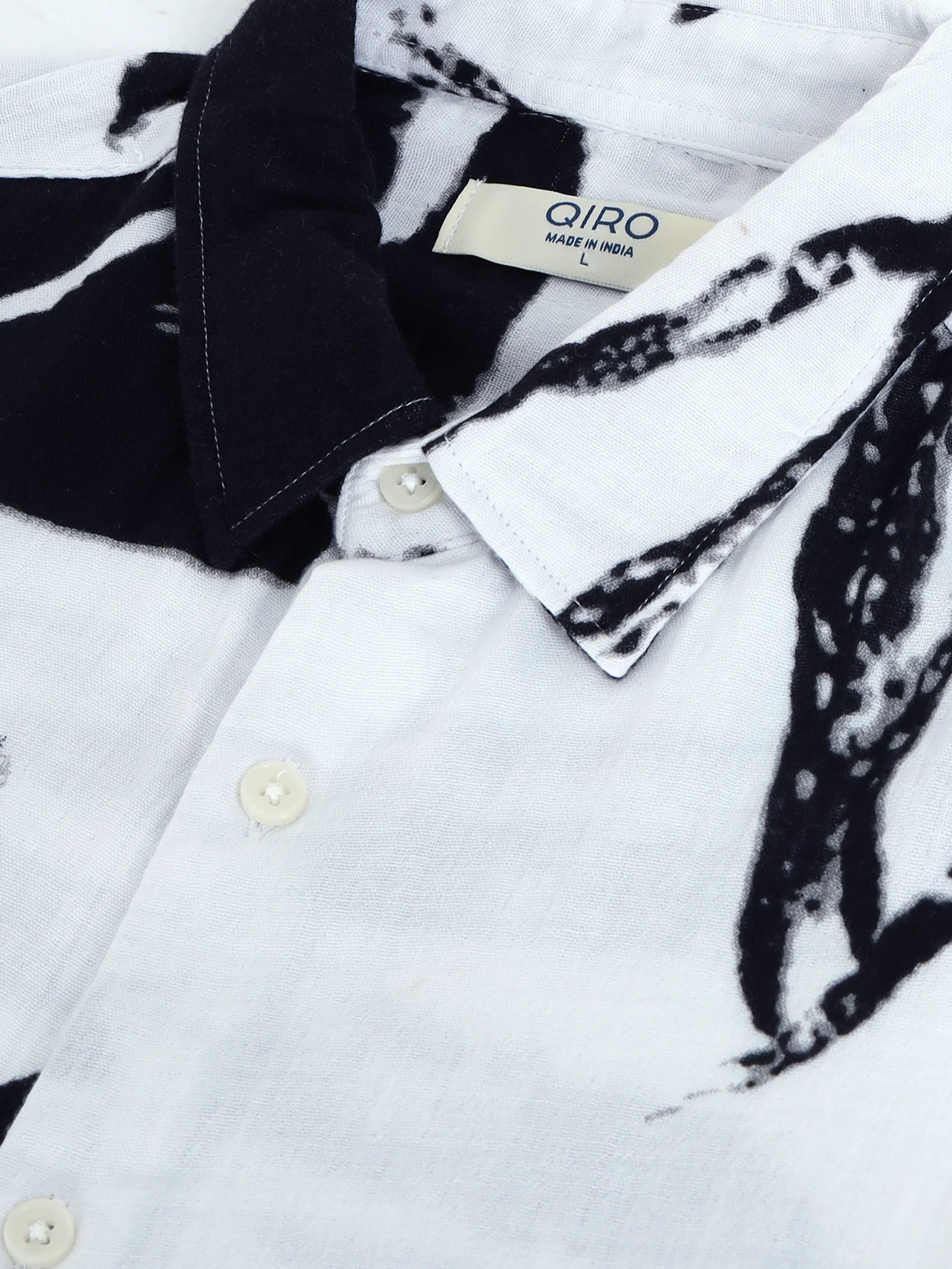 Men Black Printed Resort Shirt - Image 4