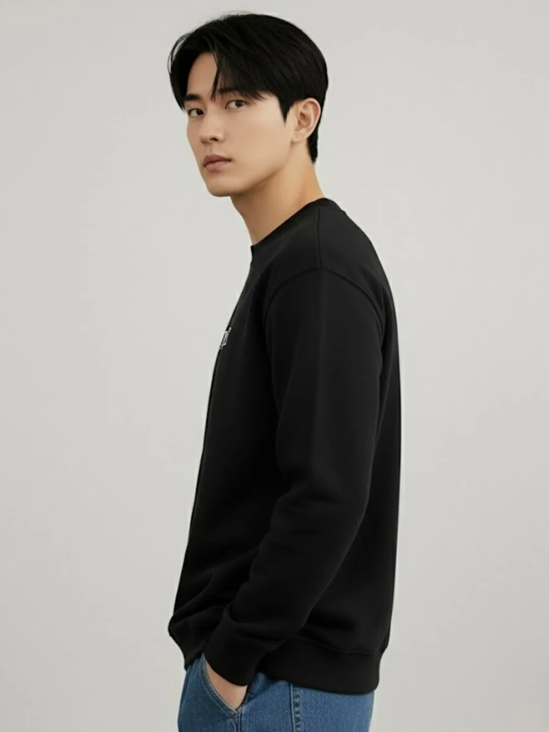 Men Black Printed Sweatshirt - Image 2