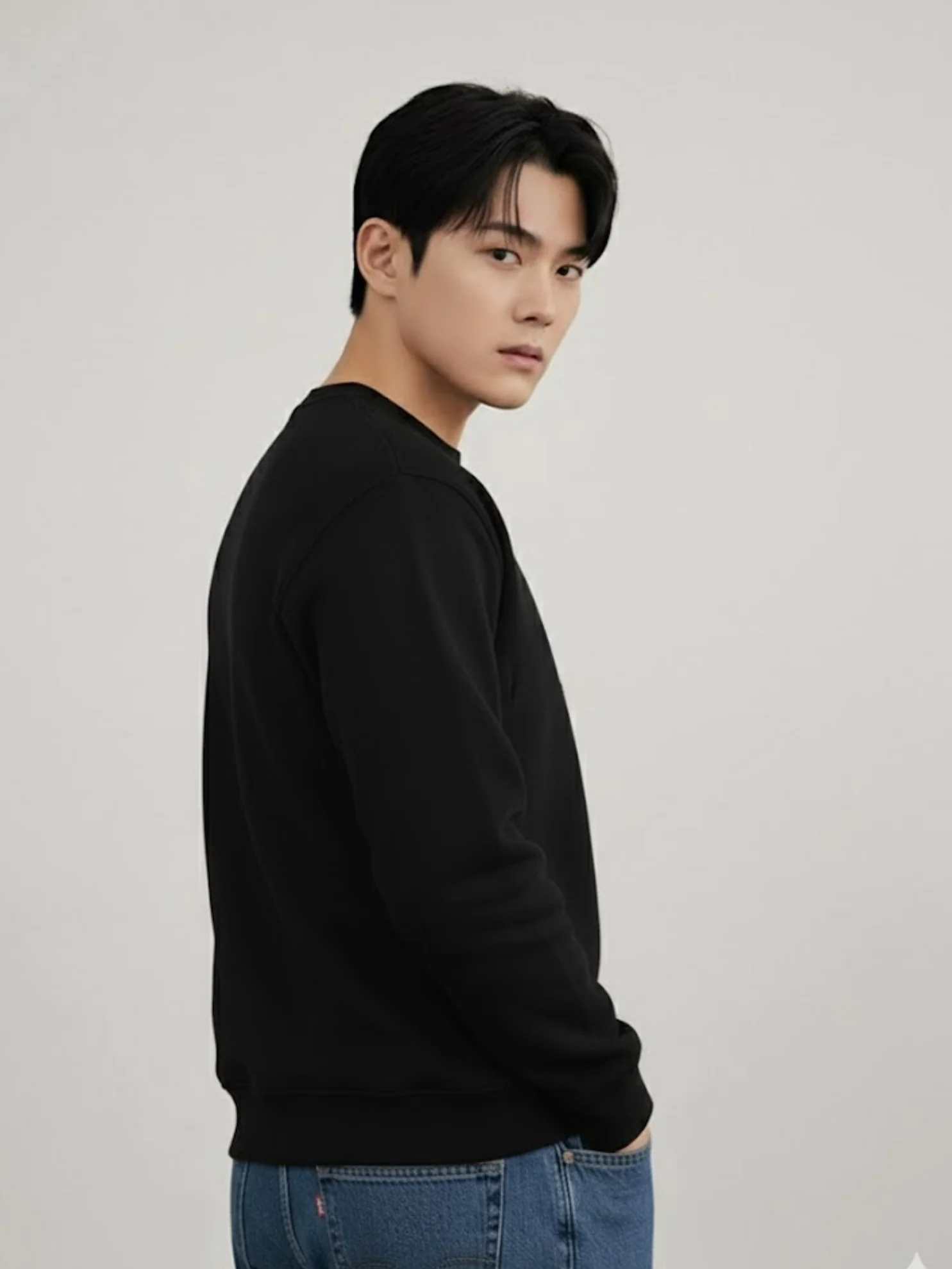 Men Black Printed Sweatshirt - Image 3