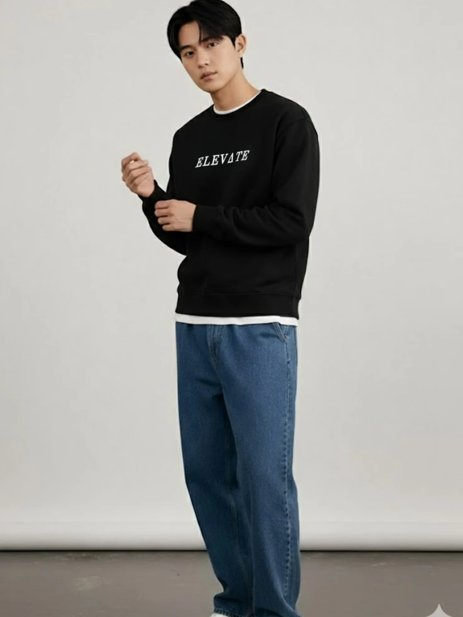 Men Black Printed Sweatshirt - Image 4