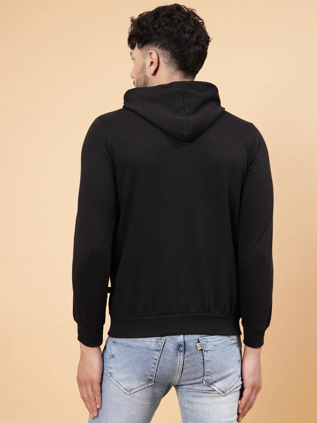 Men Black Printed Sweatshirt - Image 2