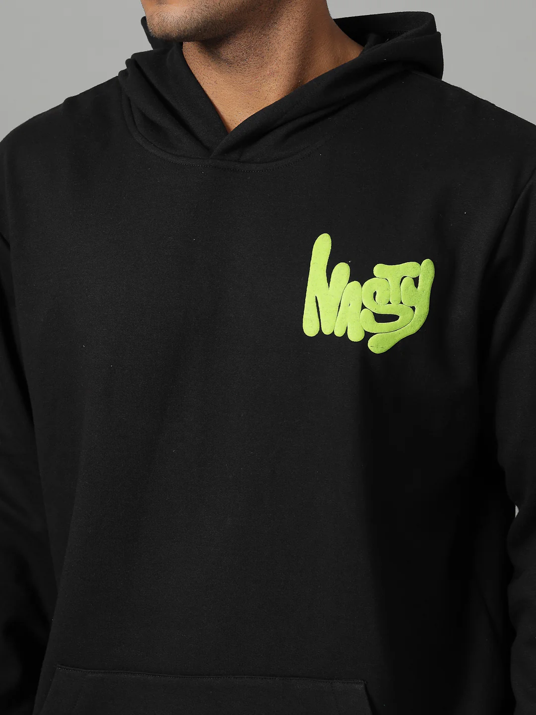 Men Black Printed Sweatshirt - Image 2
