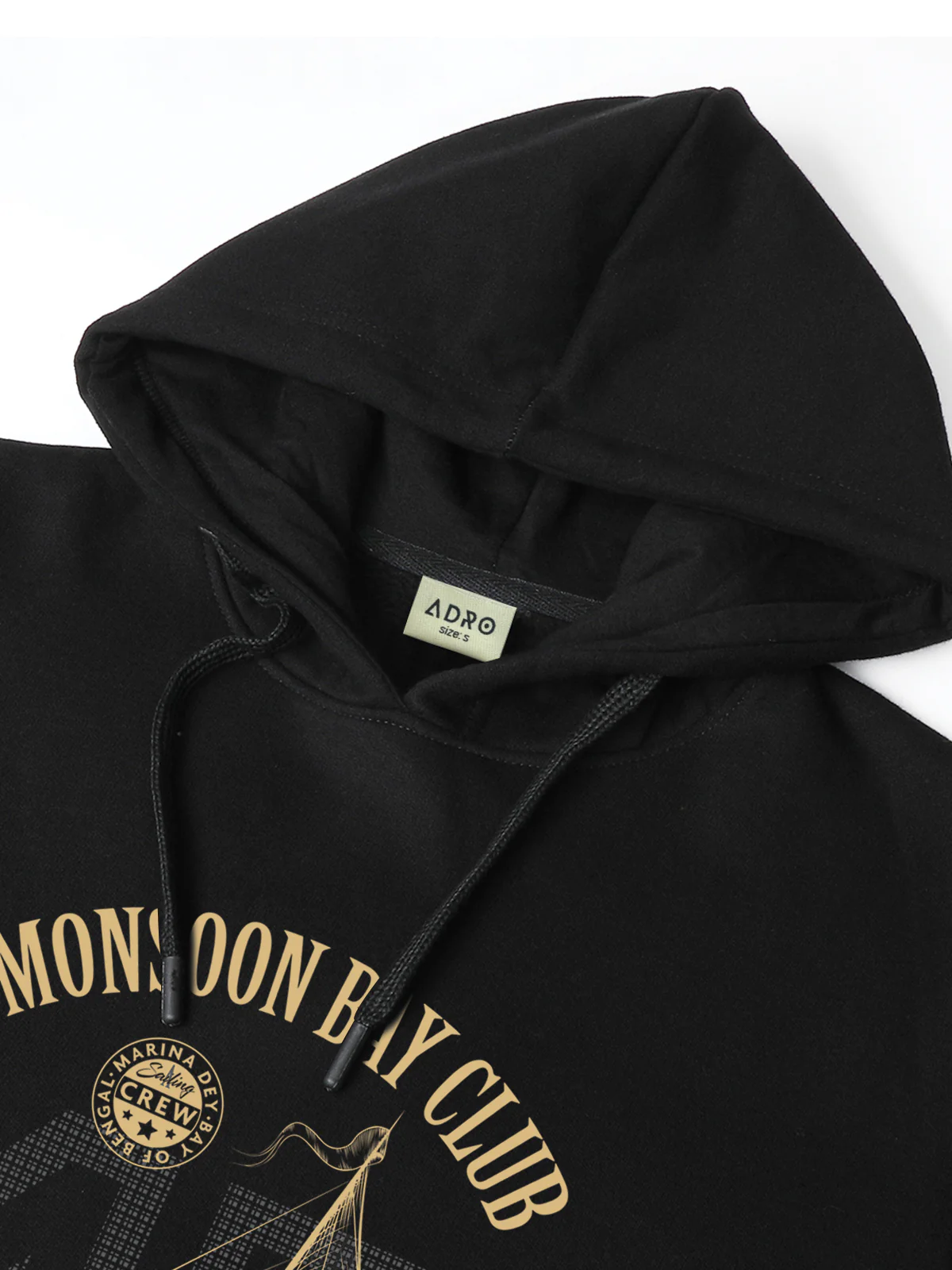 Men Black Printed Hoodie - Image 3
