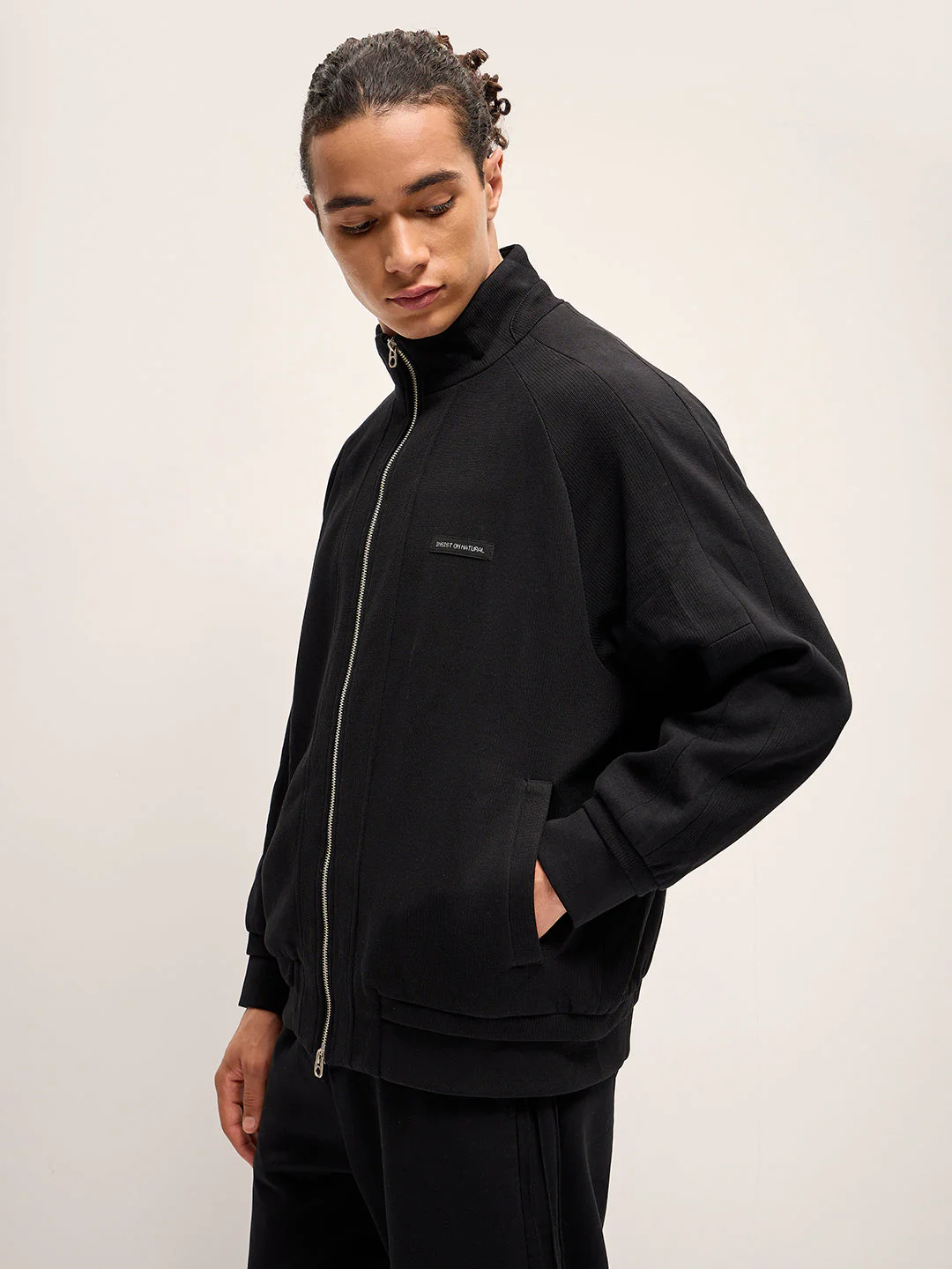 Men Black Regular Fit Casual Jacket - Image 3
