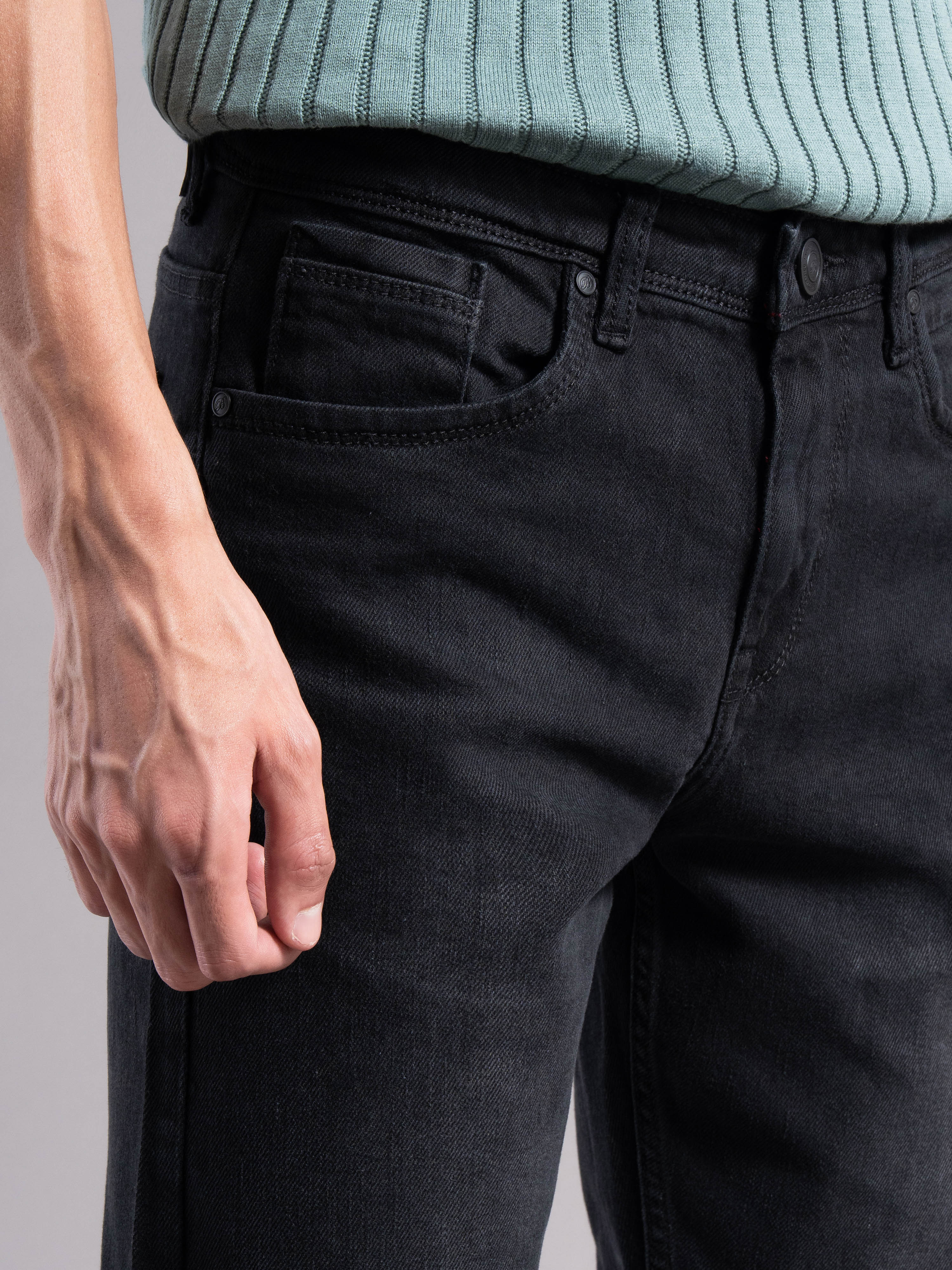 Men Black Regular Fit Jeans - Image 6