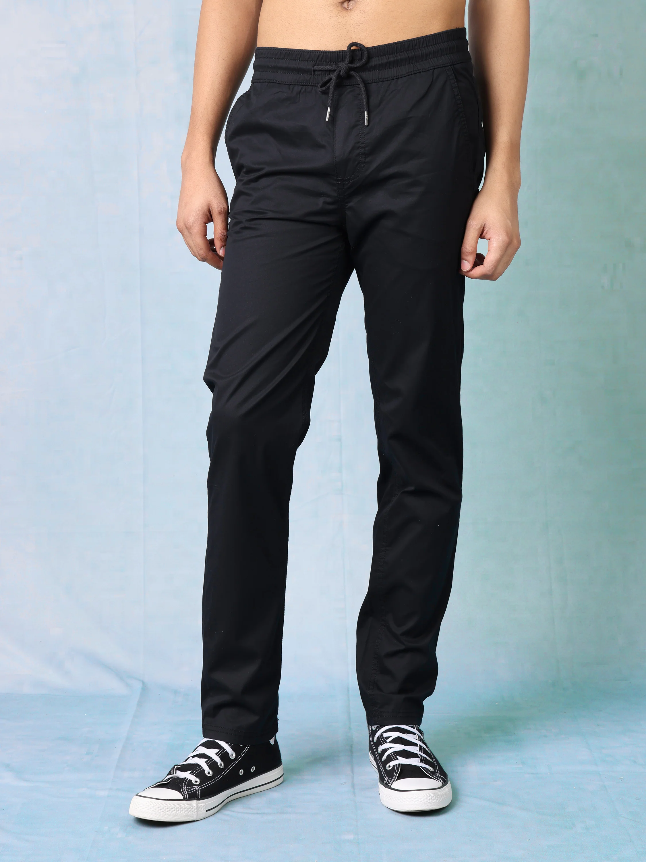 Men Black Regular Fit Joggers - Image 3