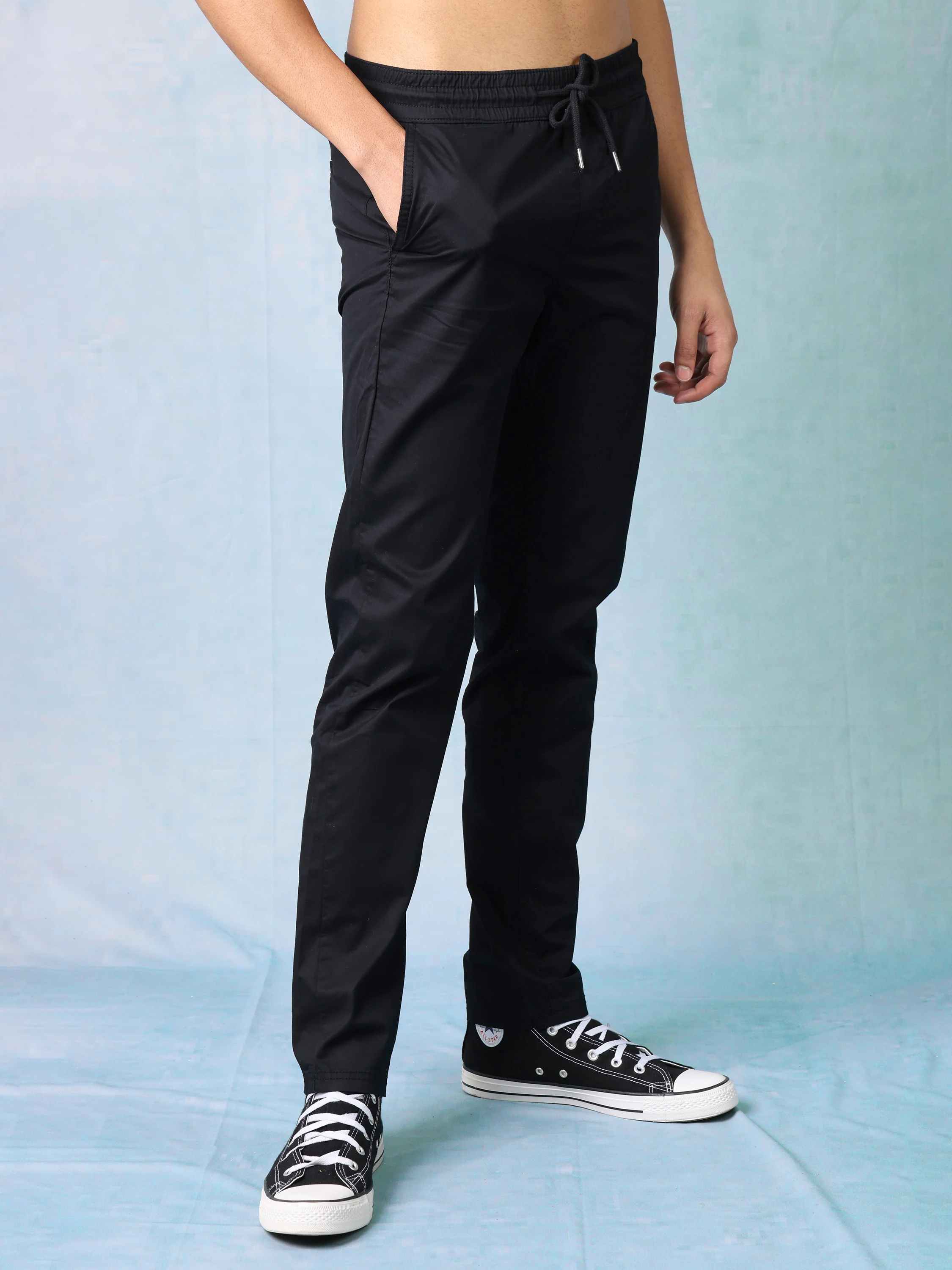 Men Black Regular Fit Joggers - Image 5