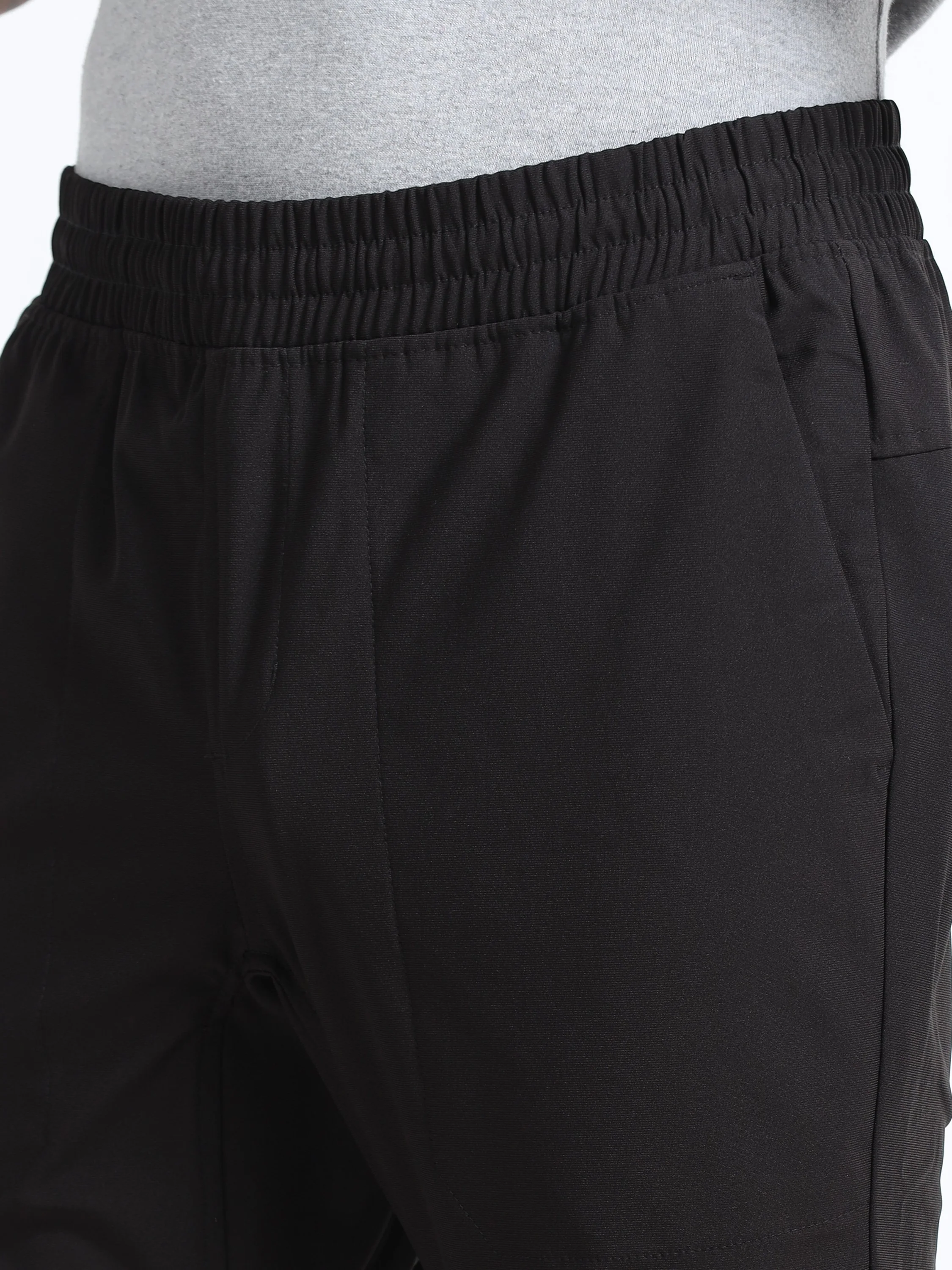 Men Black Regular Fit Joggers - Image 4