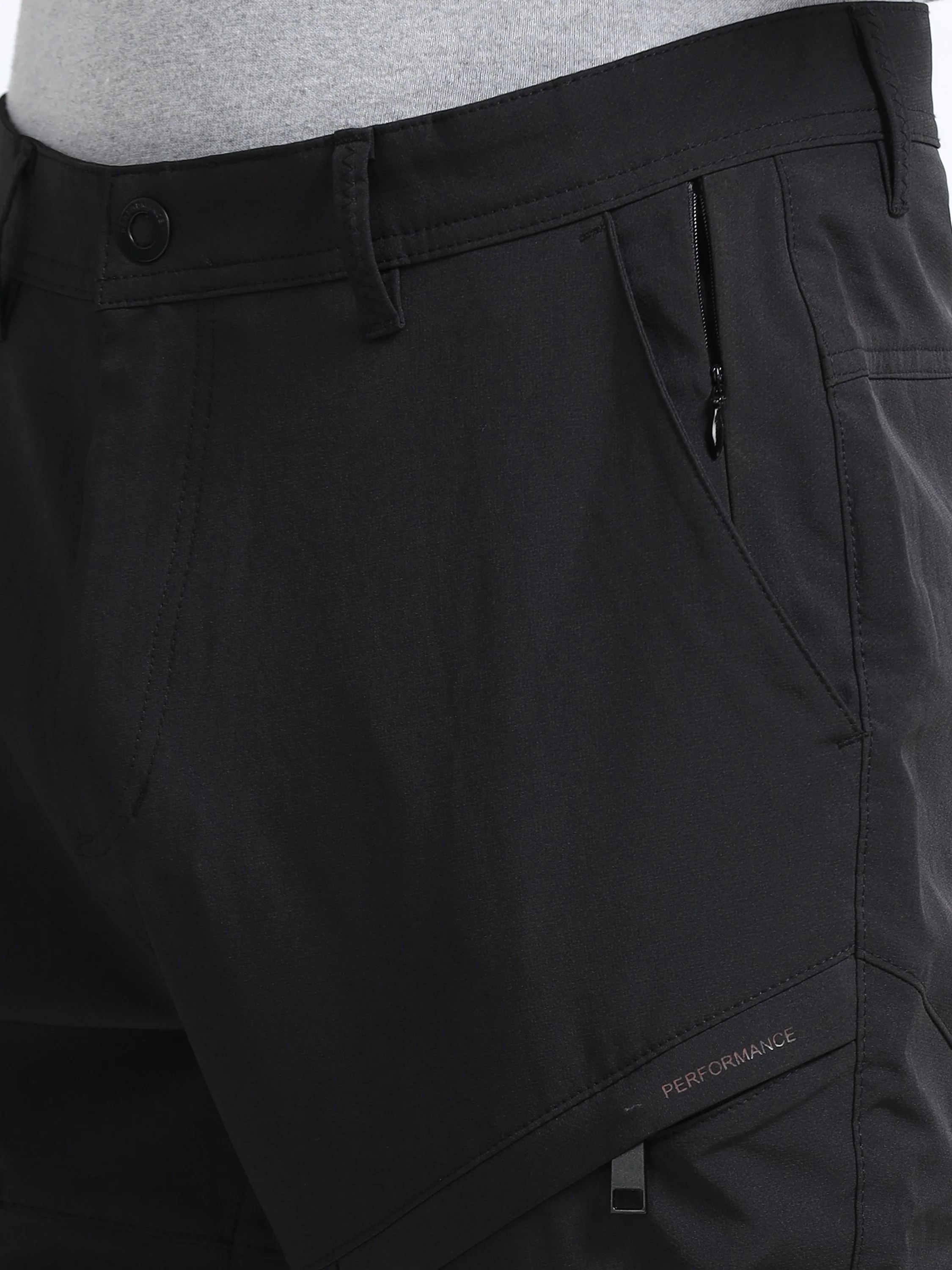 Men Black Polyester Blend Pants - Image 6