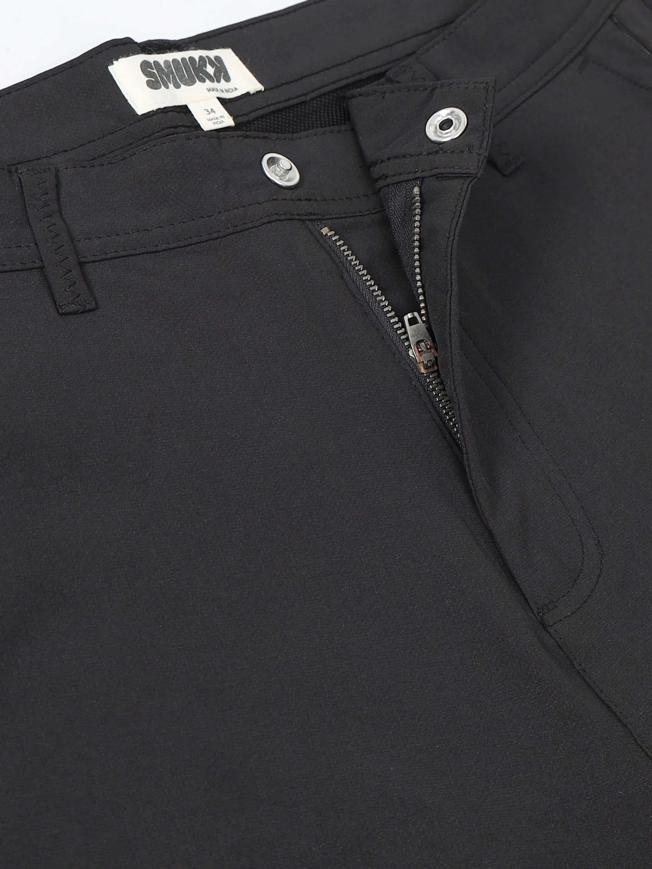 Men Black Polyester Blend Pants - Image 8