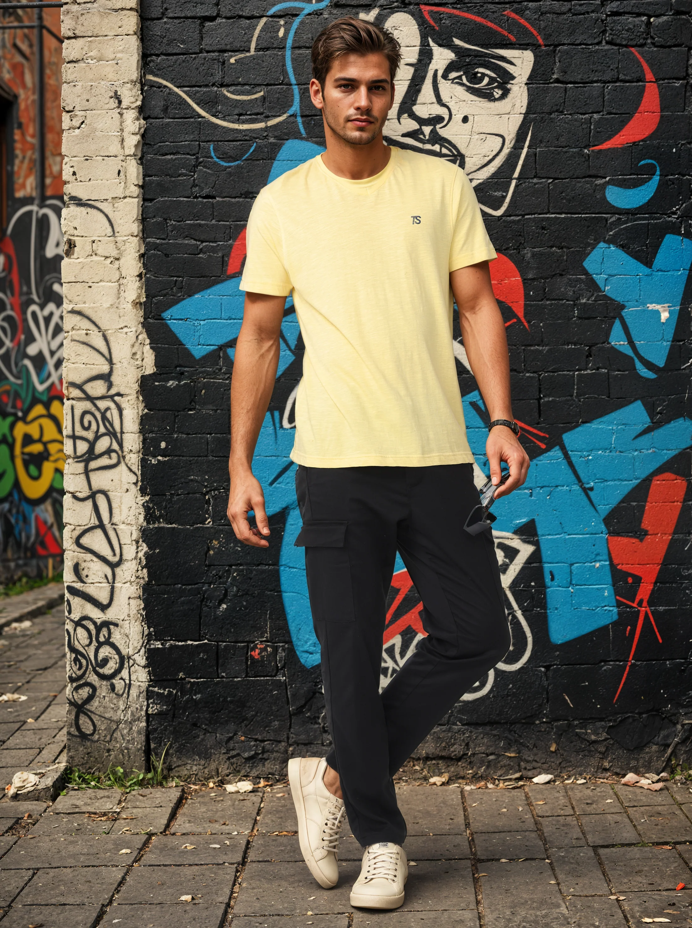 Men Black Regular Fit Cargo Pants - Image 6