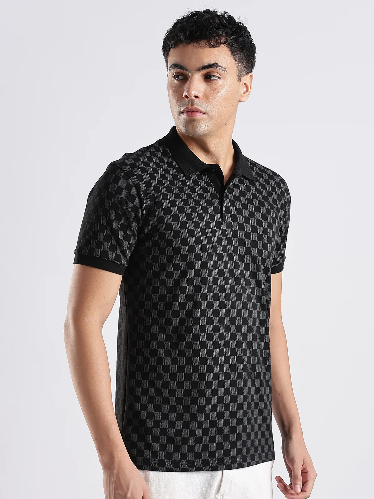 Men Black Regular Fit Polo T-Shirt - Image 6