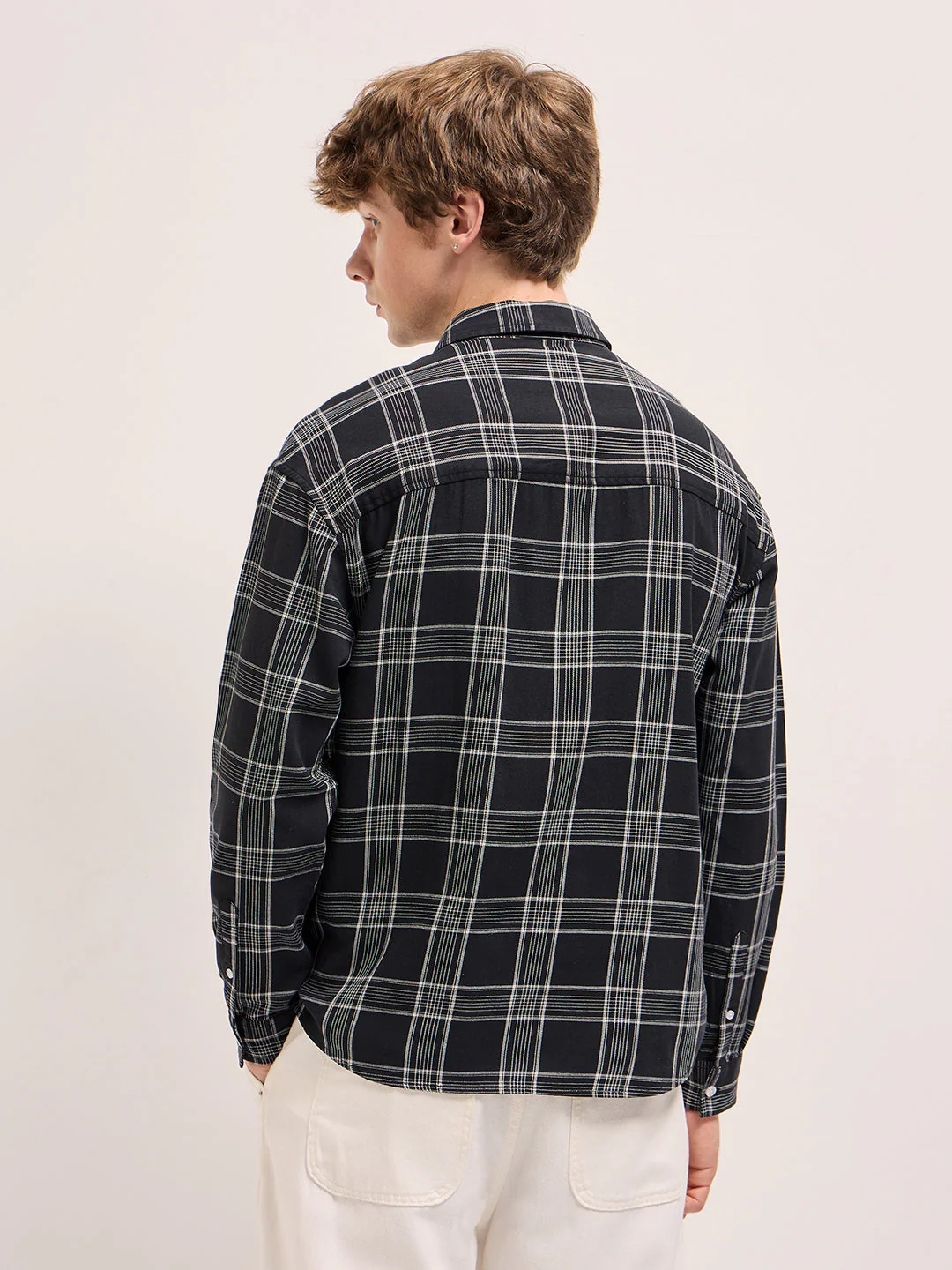 Men Black Relax Fit Overshirt - Image 2