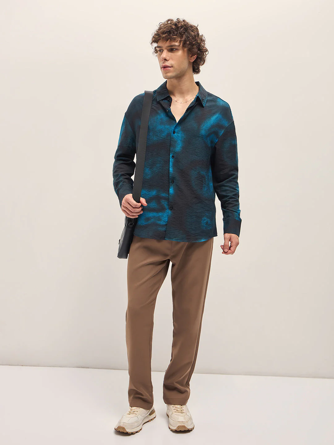 Men Black Relax Fit Overshirt - Image 4