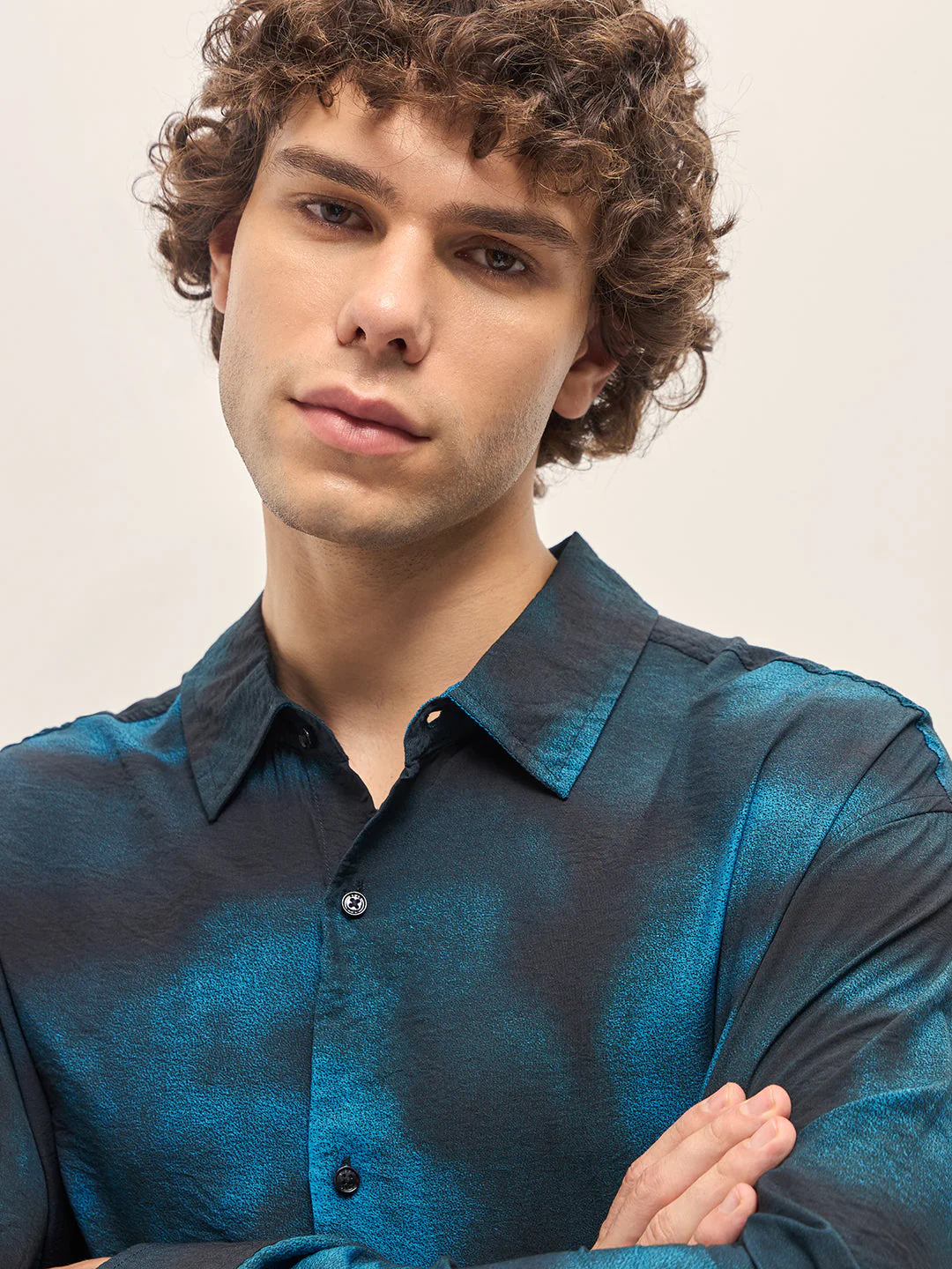 Men Black Relax Fit Overshirt - Image 5
