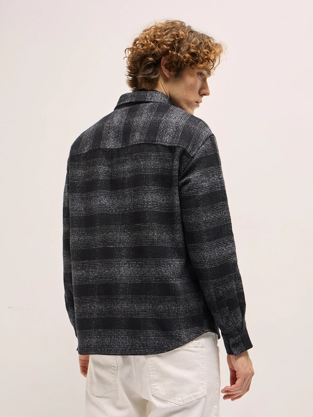 Men Black Relax Fit Overshirt - Image 2