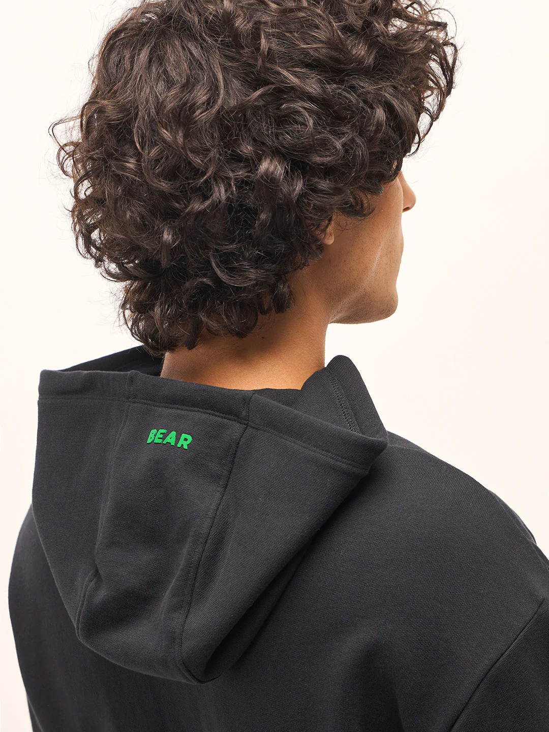 Men Black Relaxed Fit Hoodie - Image 6