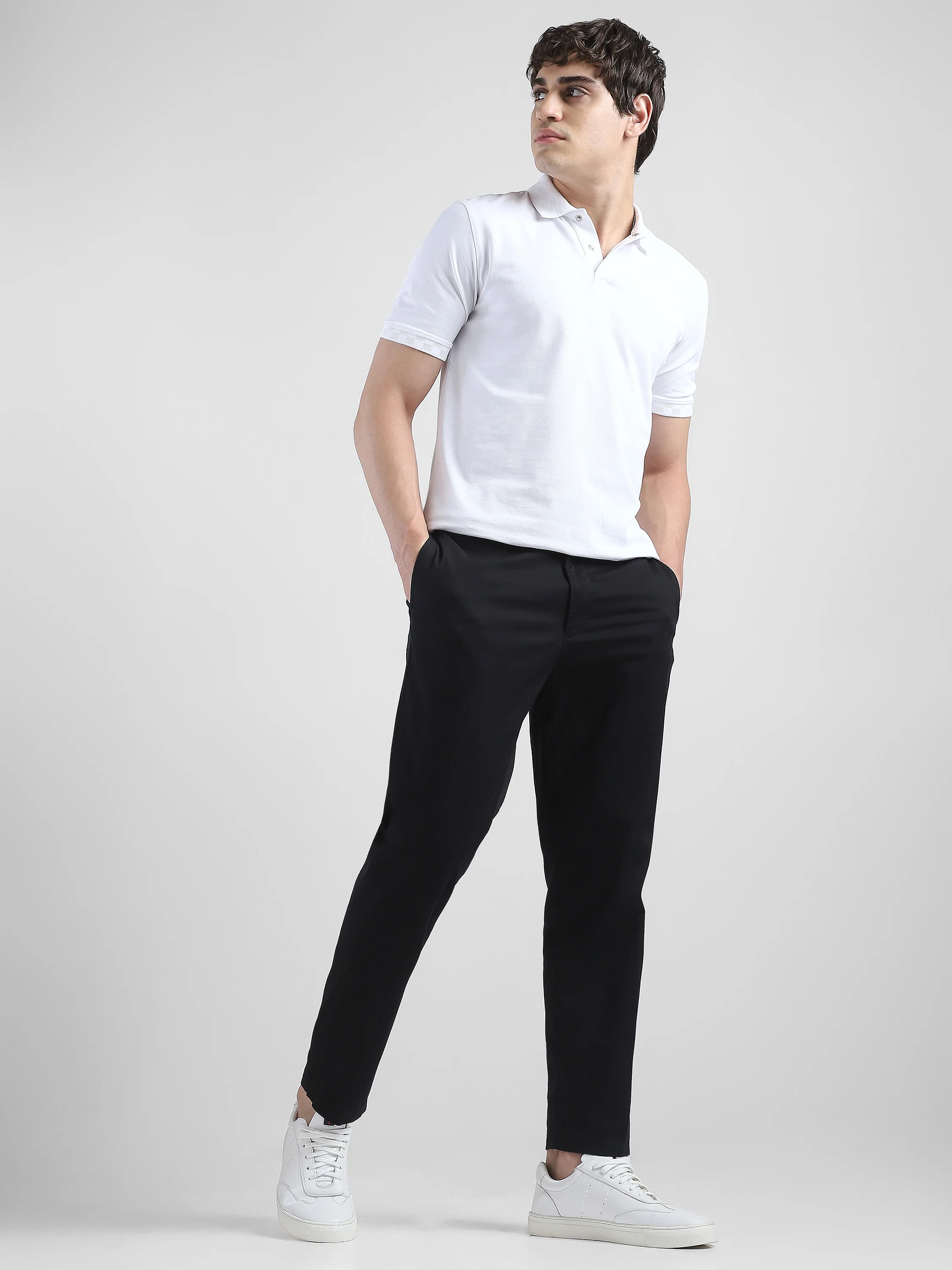 Men Black Semi-Formal Trouser - Image 2