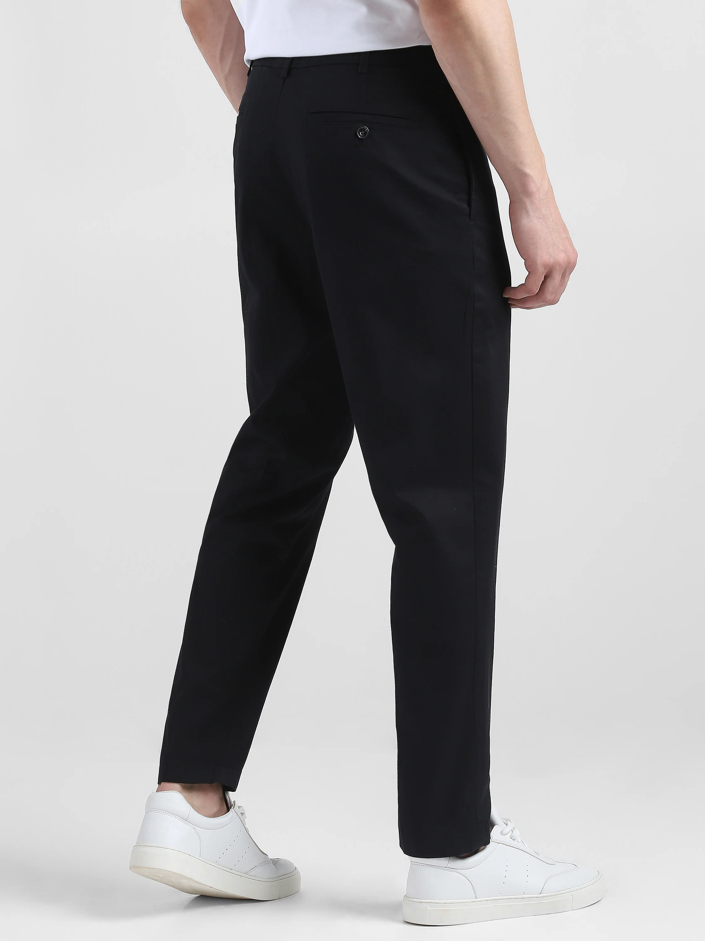 Men Black Semi-Formal Trouser - Image 5