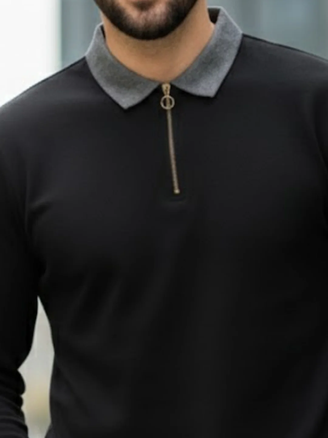 Men Black Semi-Formal Wear T-Shirt - Image 3