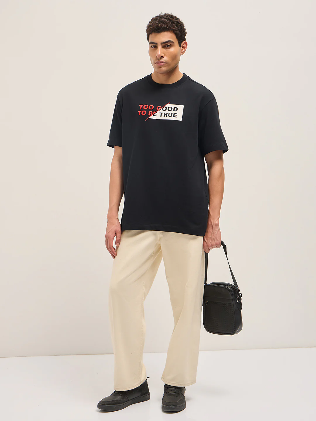 Men Black Shark Tank Limited Edition Black Crew Tee - Image 4