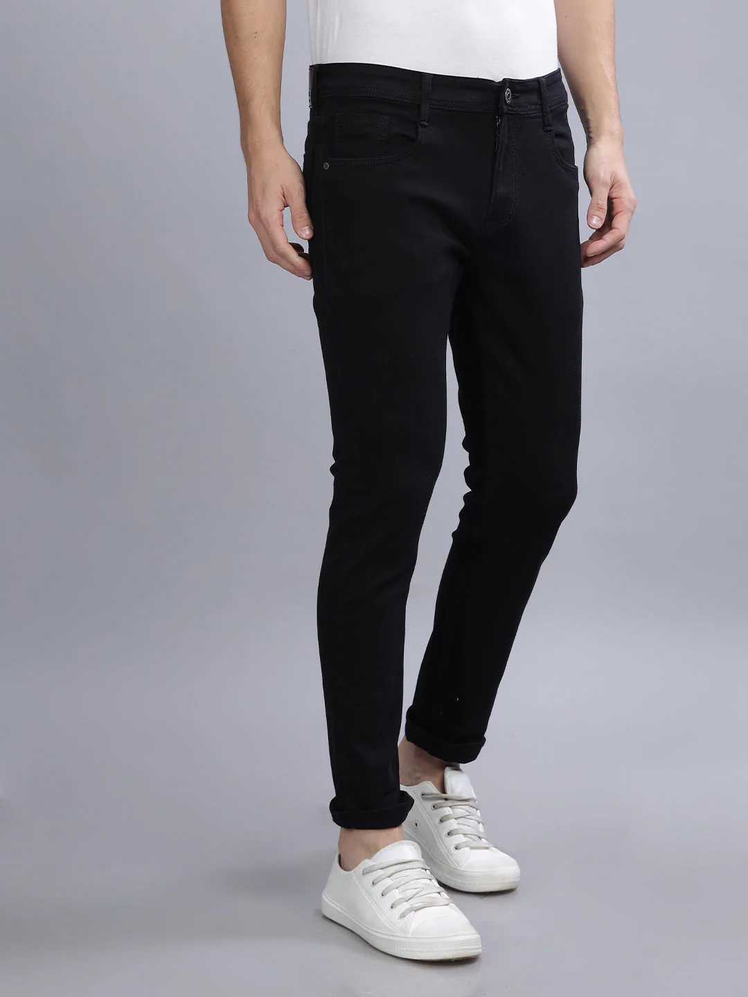 Men Black Slim Fit Jeans - Image 3