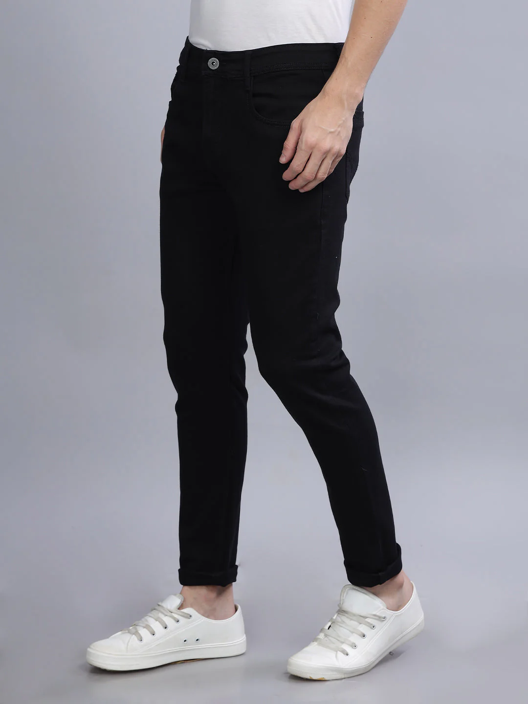 Men Black Slim Fit Jeans - Image 6