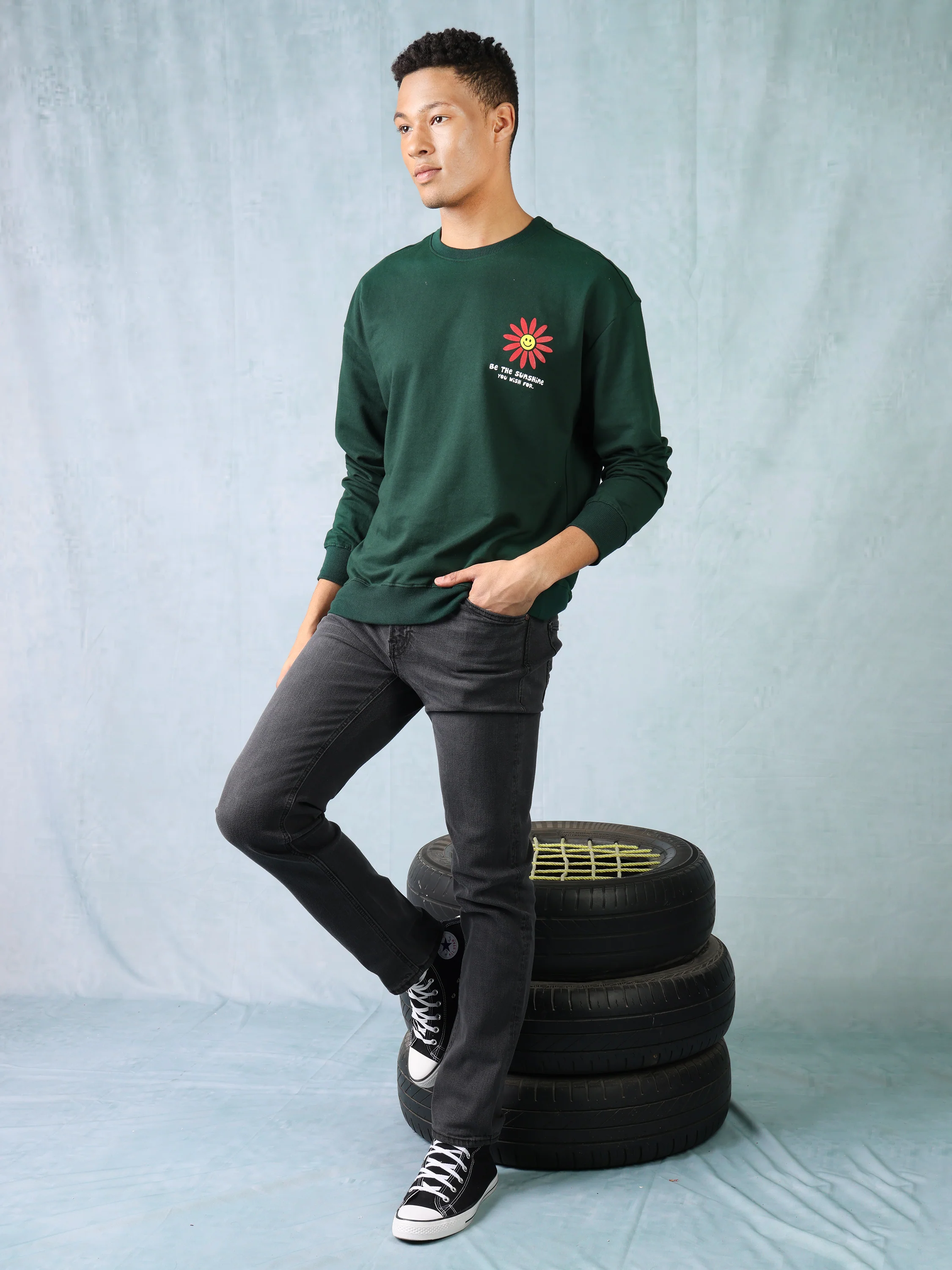 Men Black Slim Fit Jeans - Image 2