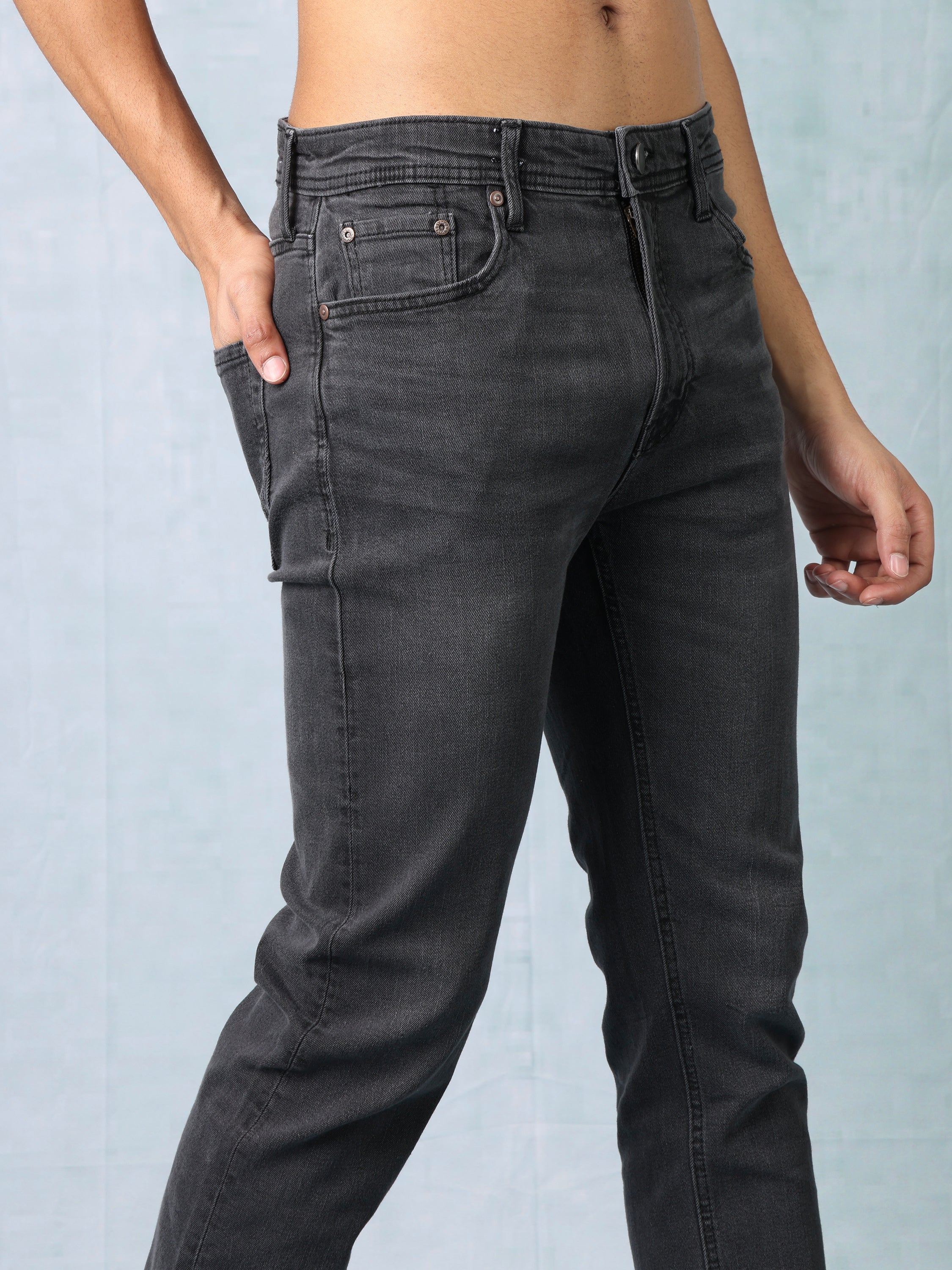 Men Black Slim Fit Jeans - Image 7