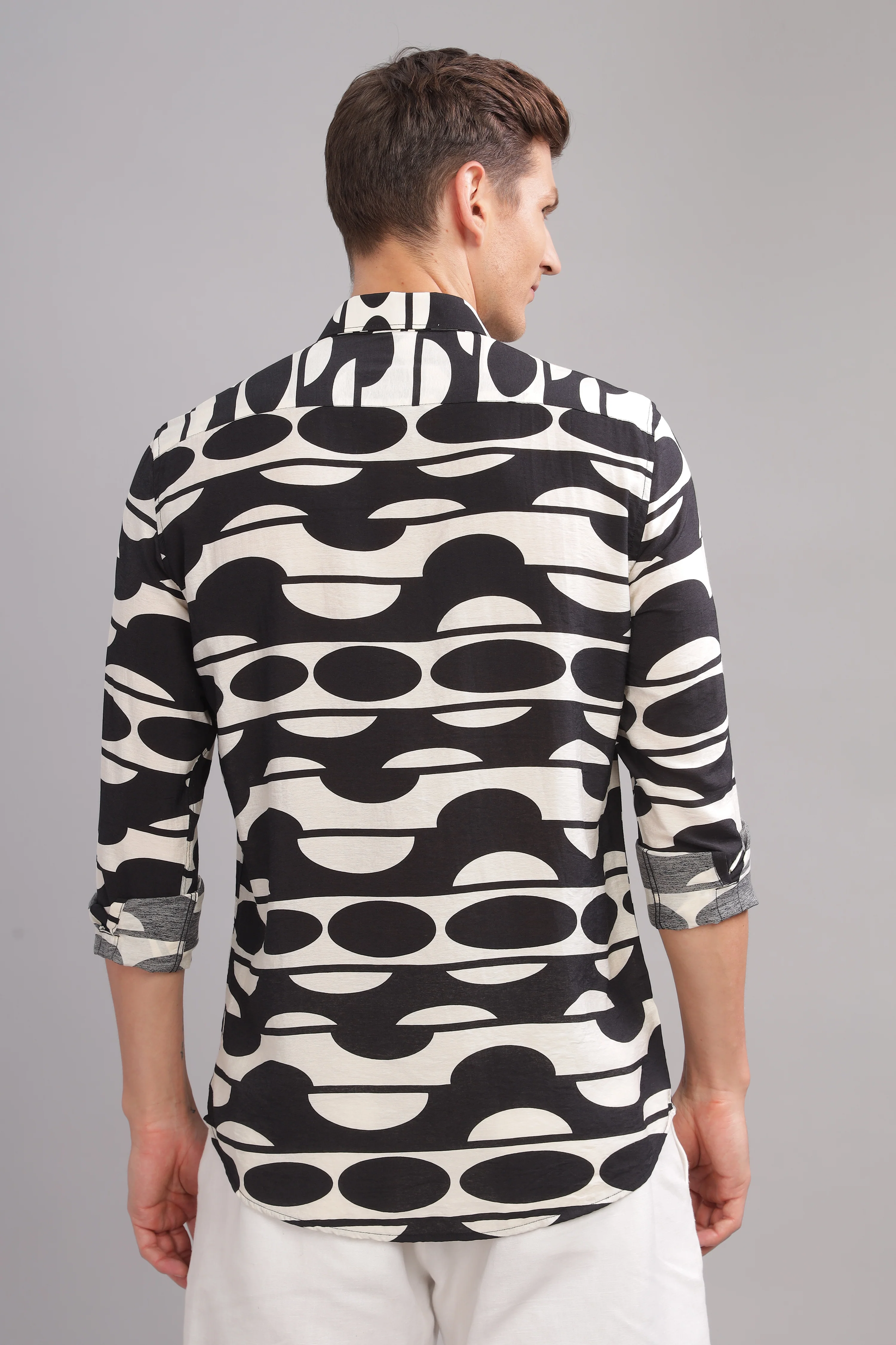 Men Black Slim Fit Shirt - Image 3