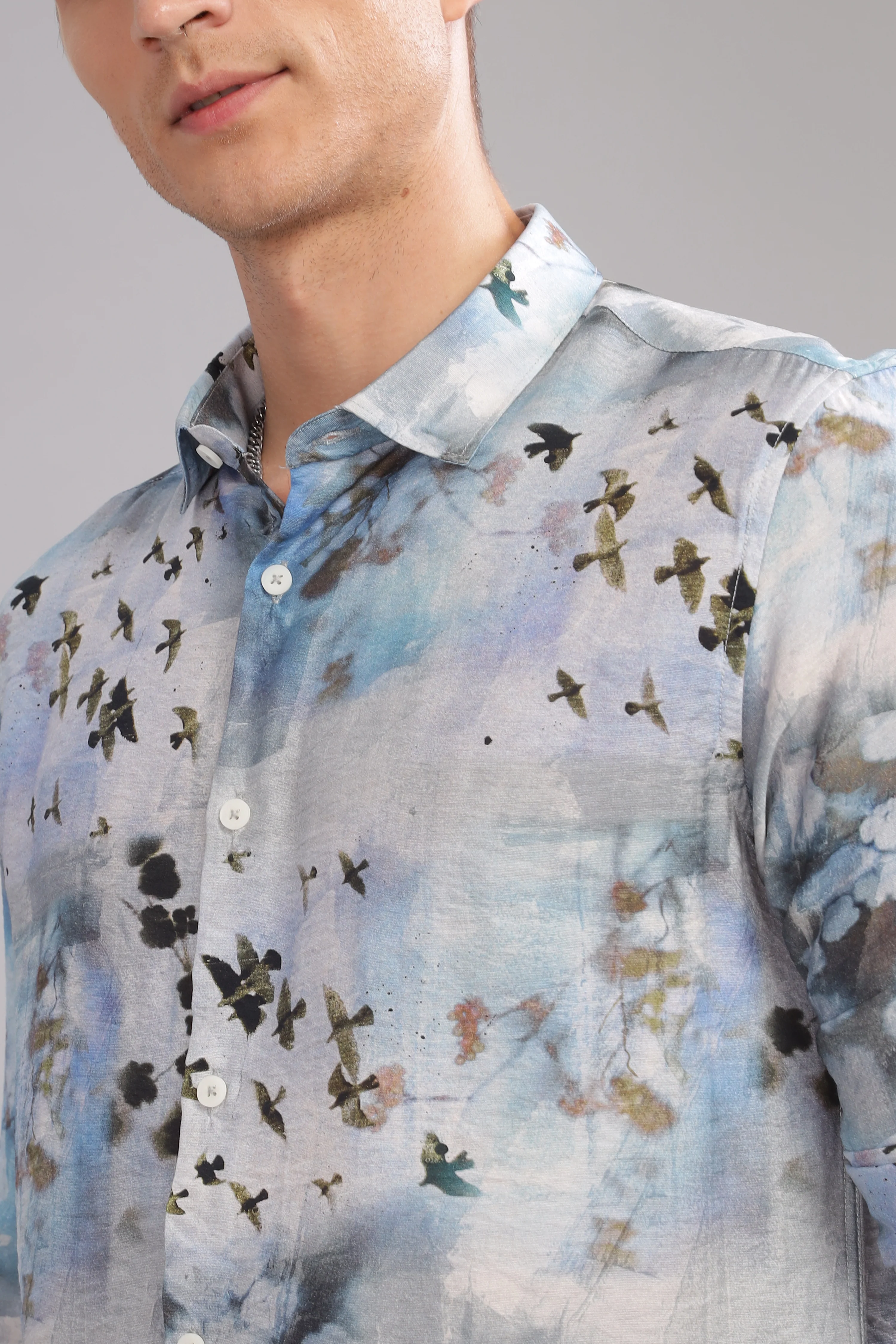 Men Black Slim Fit Shirt - Image 6