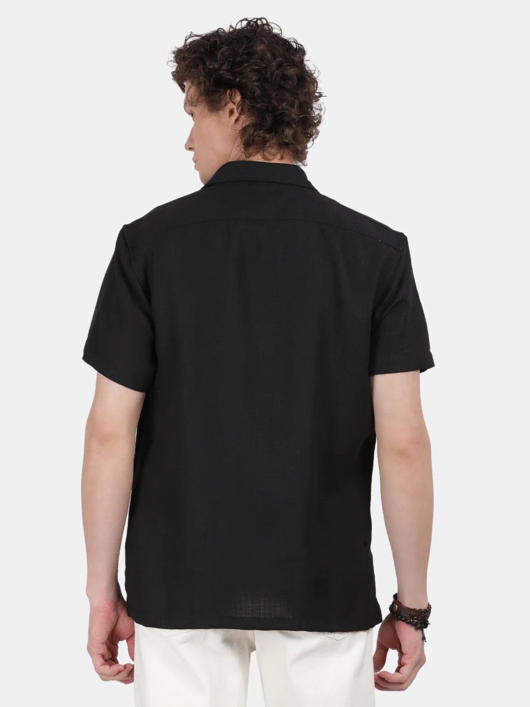 Men Black Slim Fit Shirt - Image 3